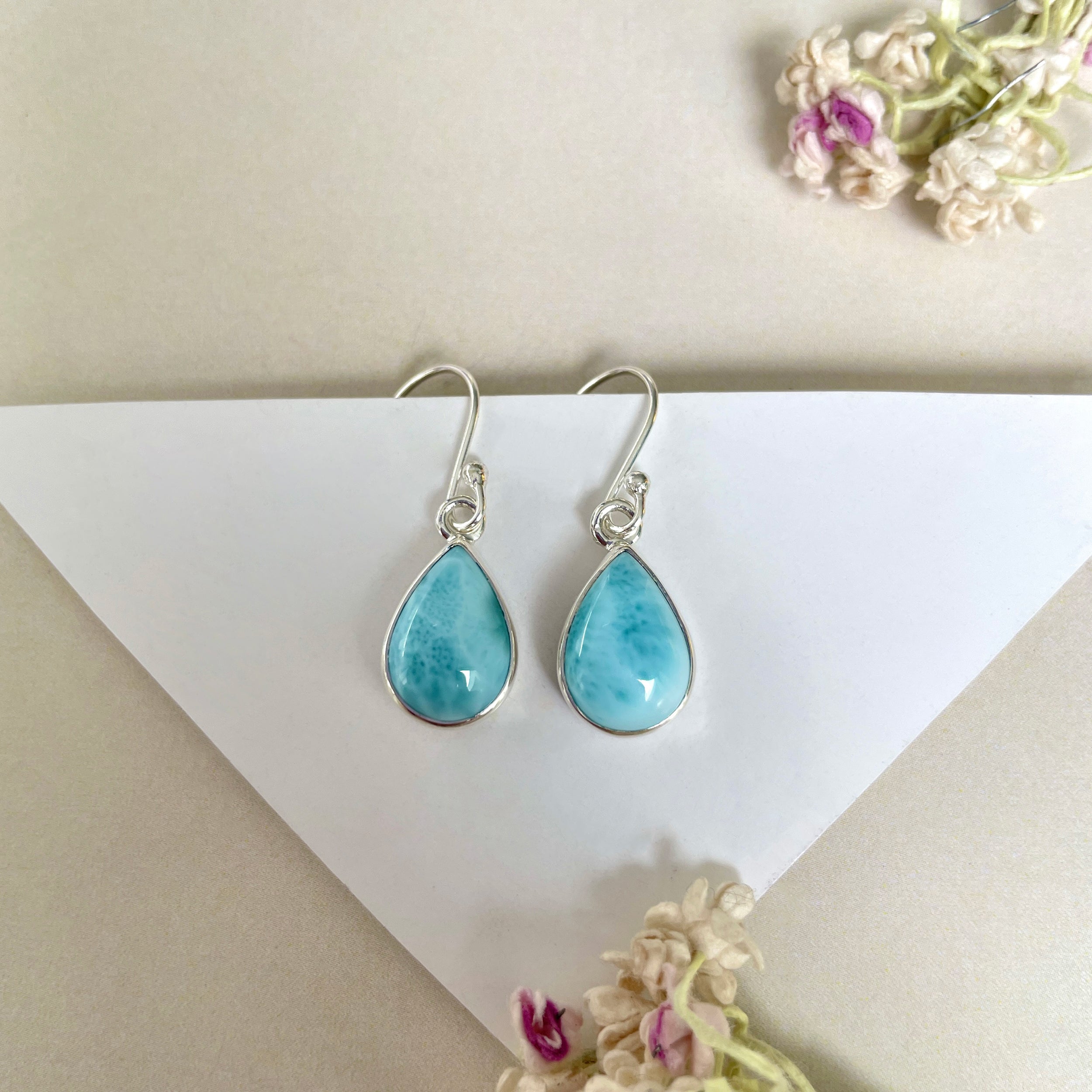 Larimar Earring-(LAR-E-1202.)