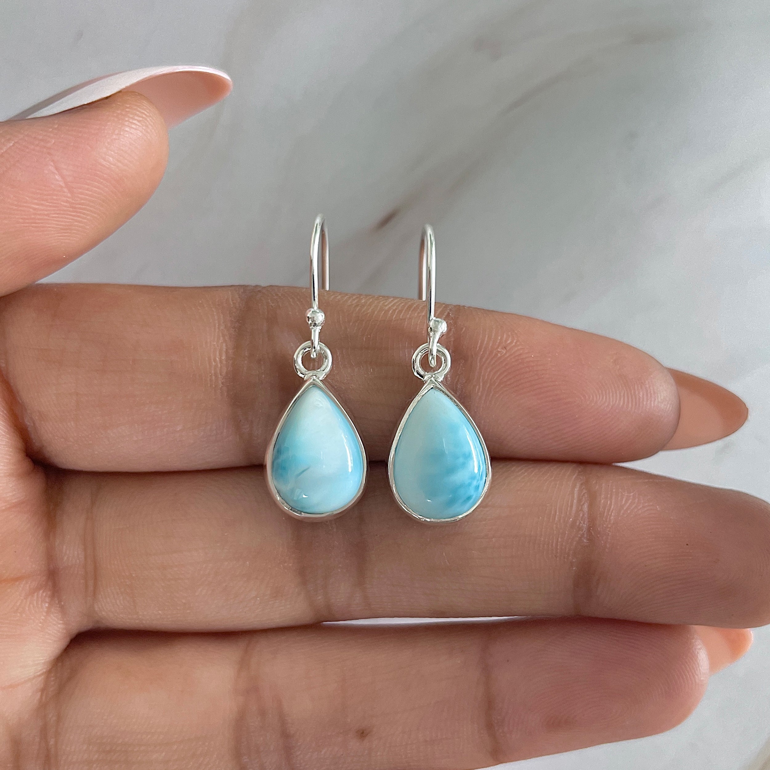 Larimar Earring-(LAR-E-1203.)
