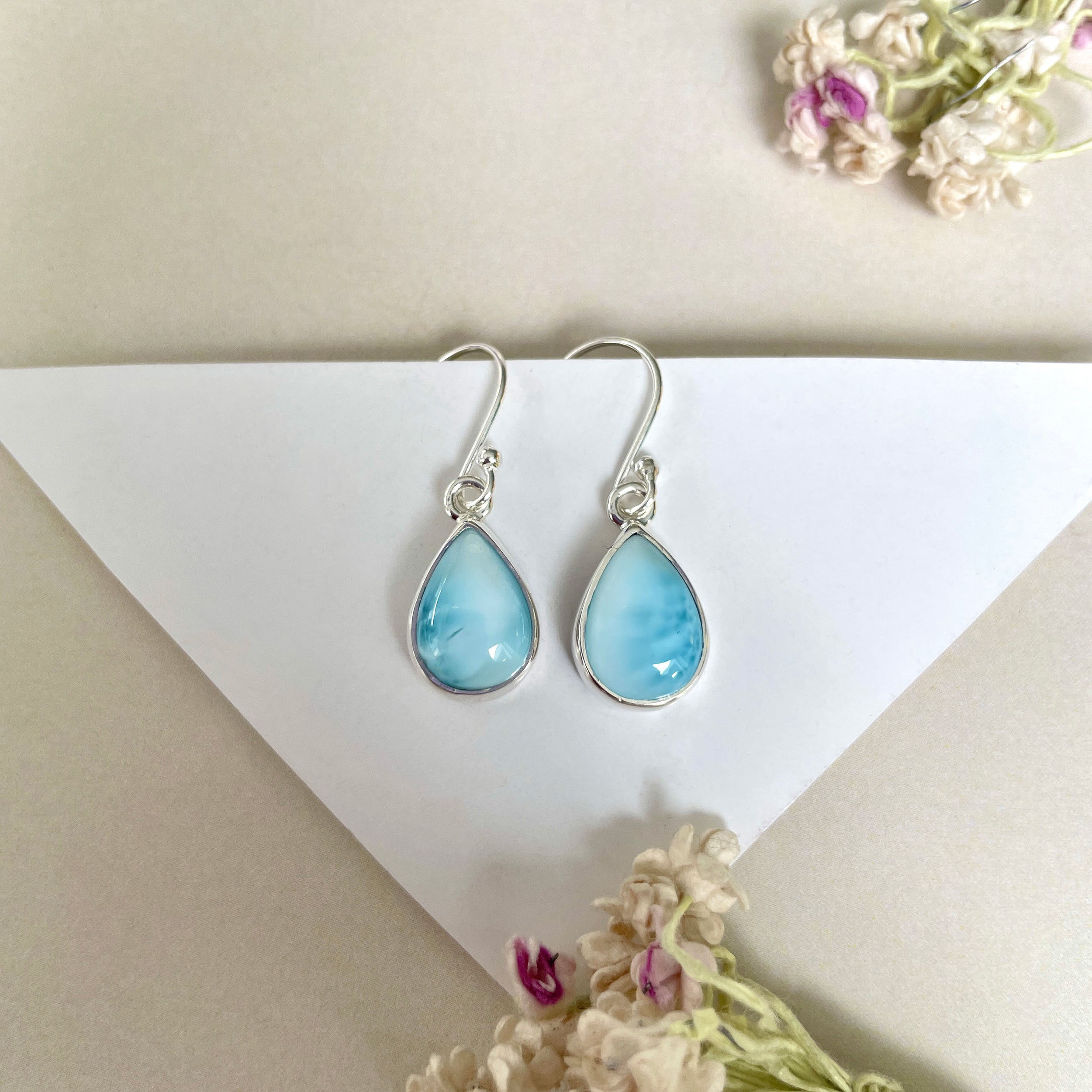 Larimar Earring-(LAR-E-1203.)