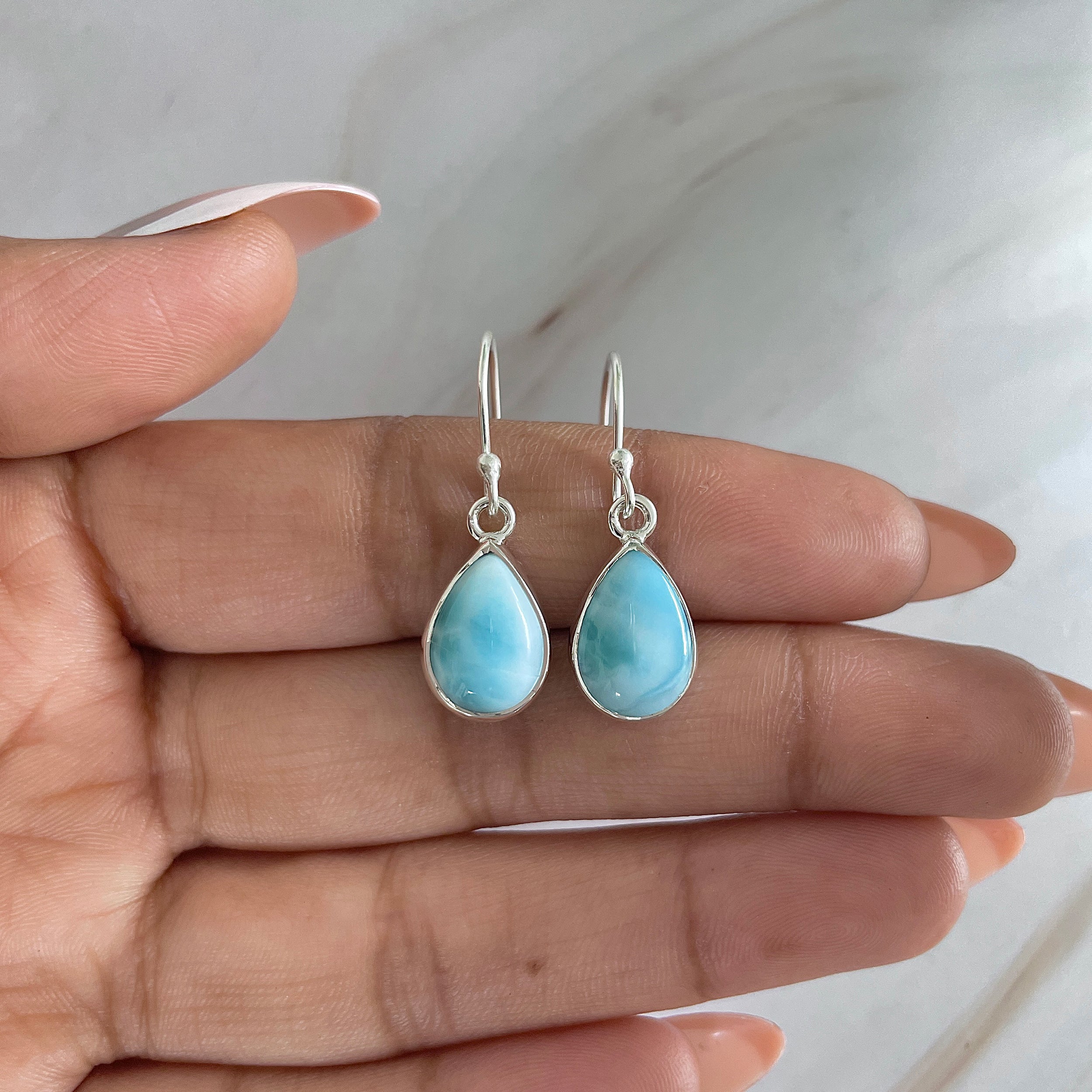 Larimar Earring-(LAR-E-1204.)