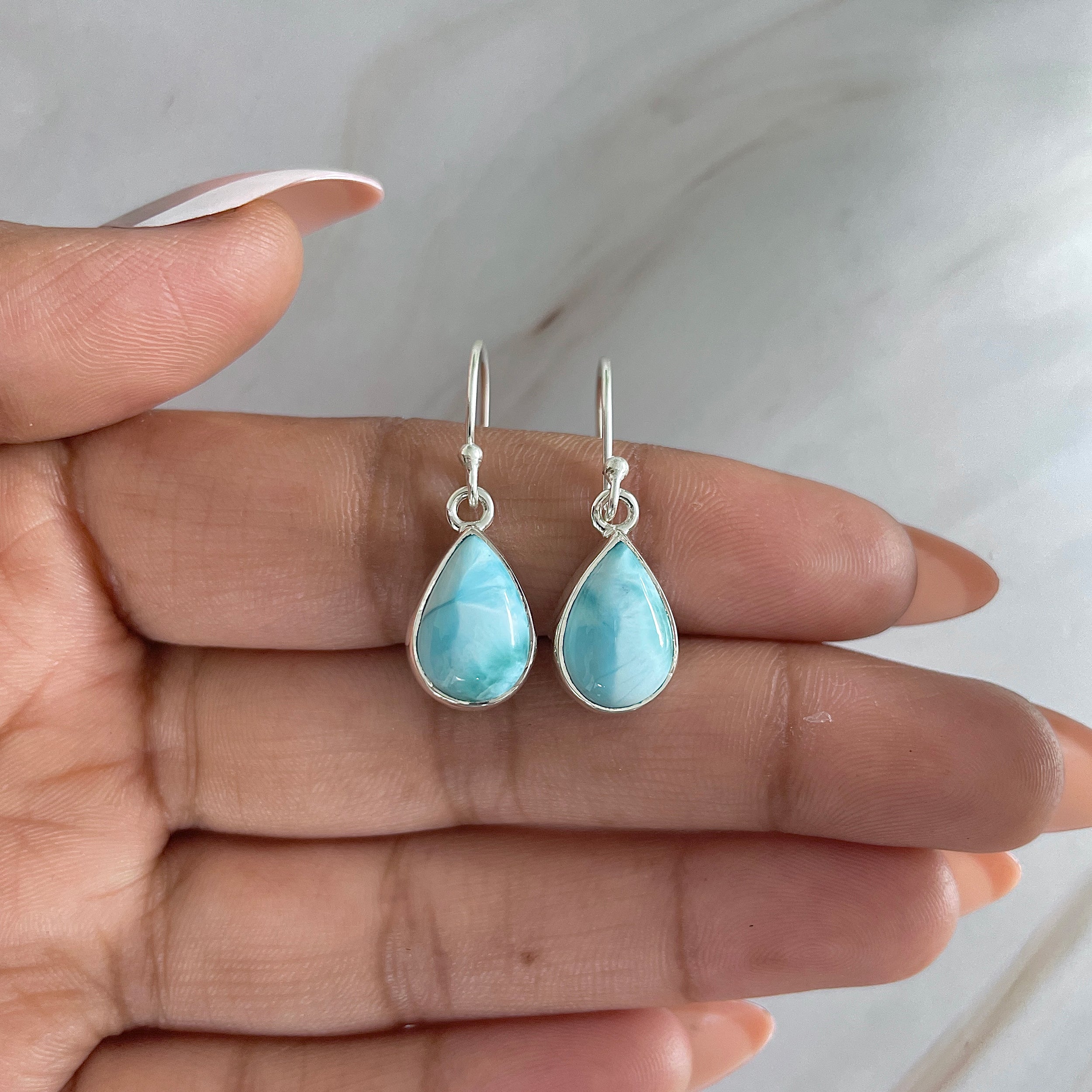 Larimar Earring-(LAR-E-1205.)
