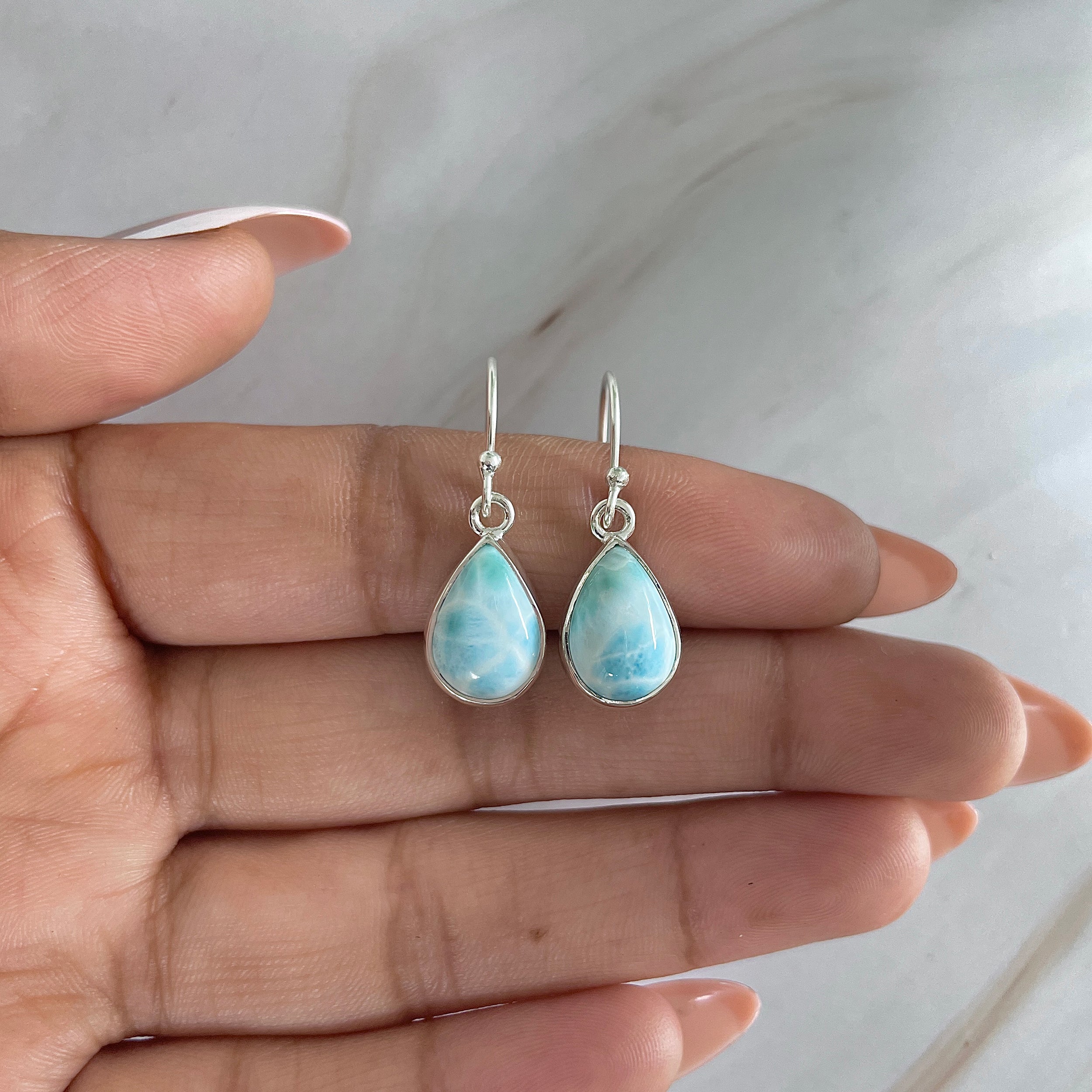 Larimar Earring-(LAR-E-1206.)