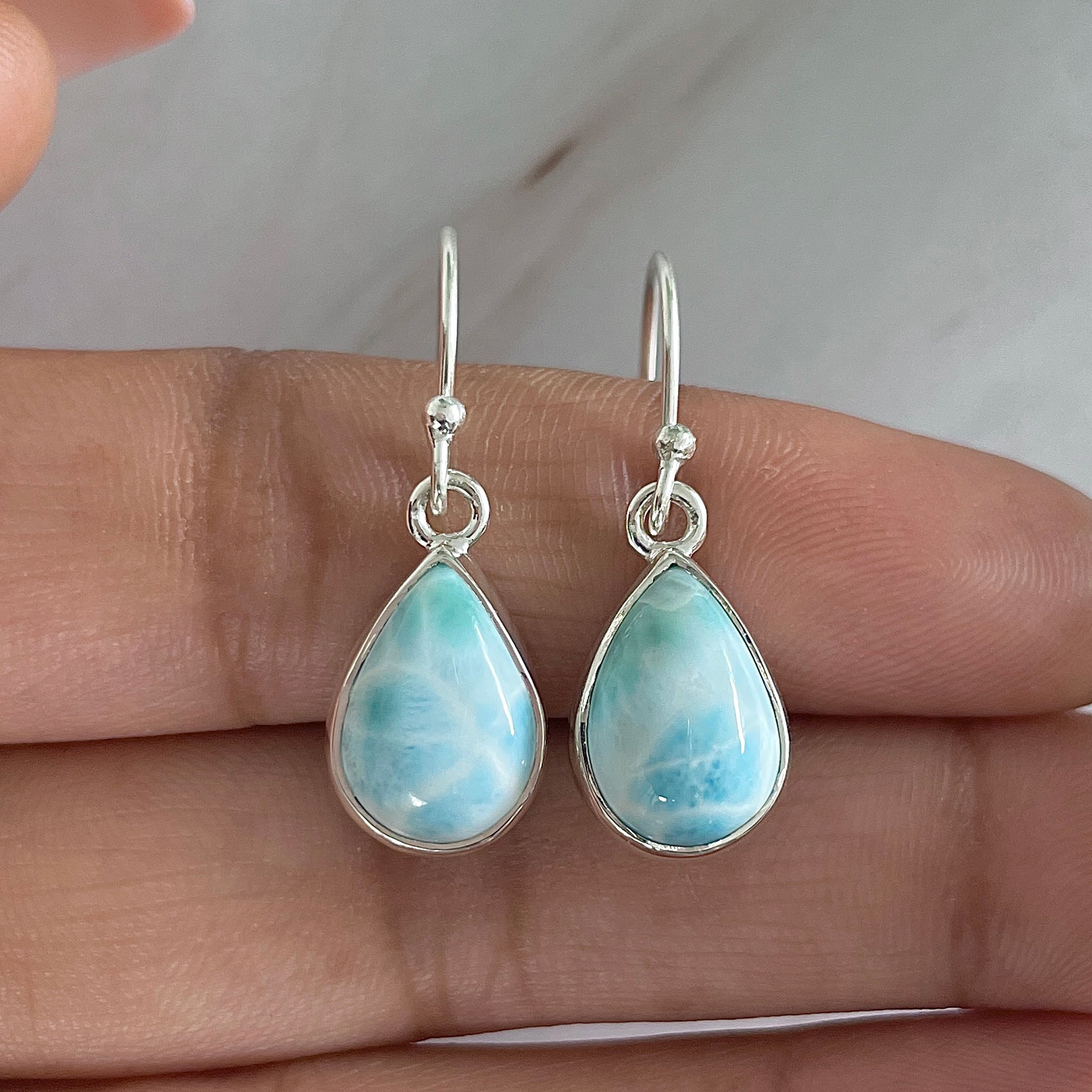 Larimar Earring-(LAR-E-1206.)