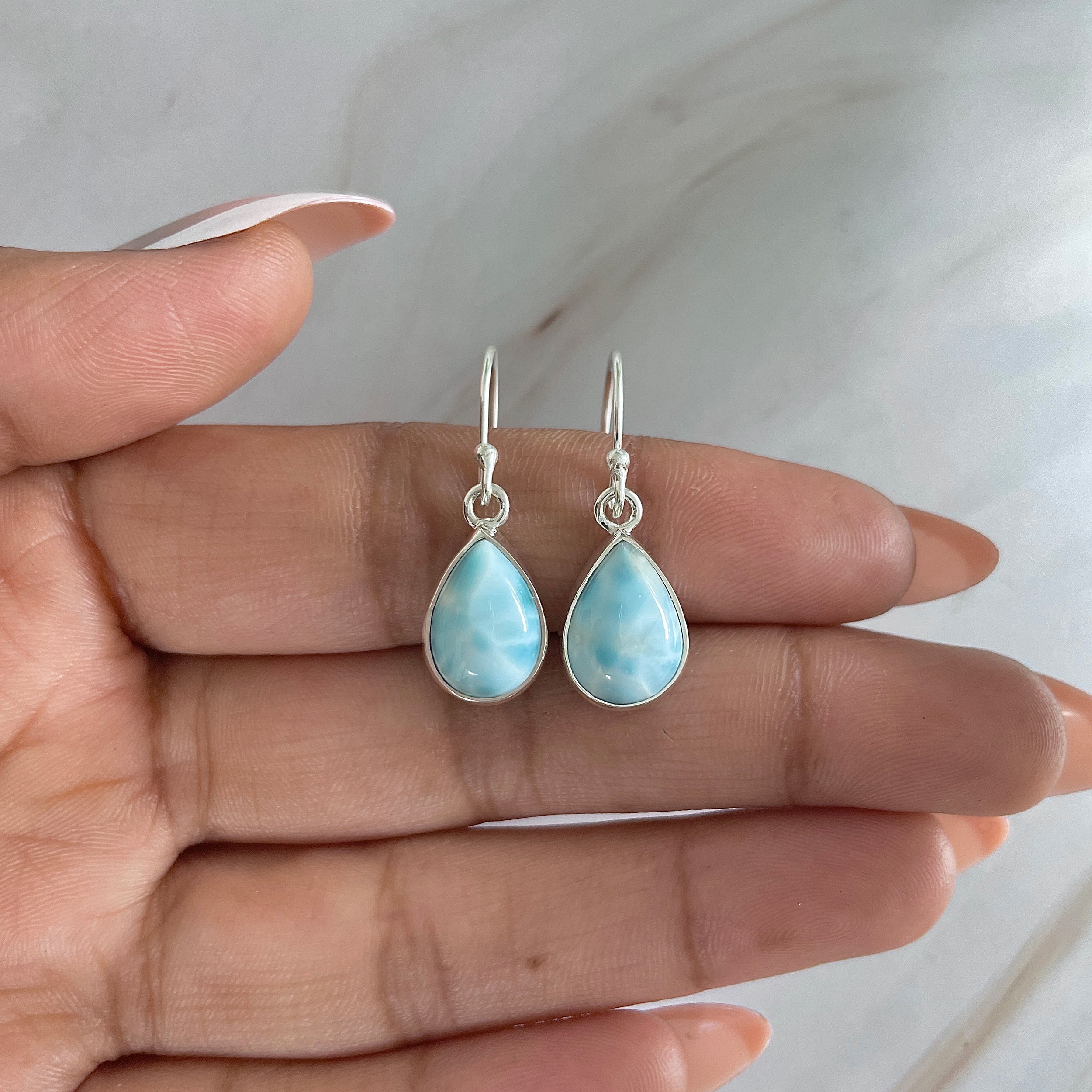 Larimar Earring-(LAR-E-1207.)