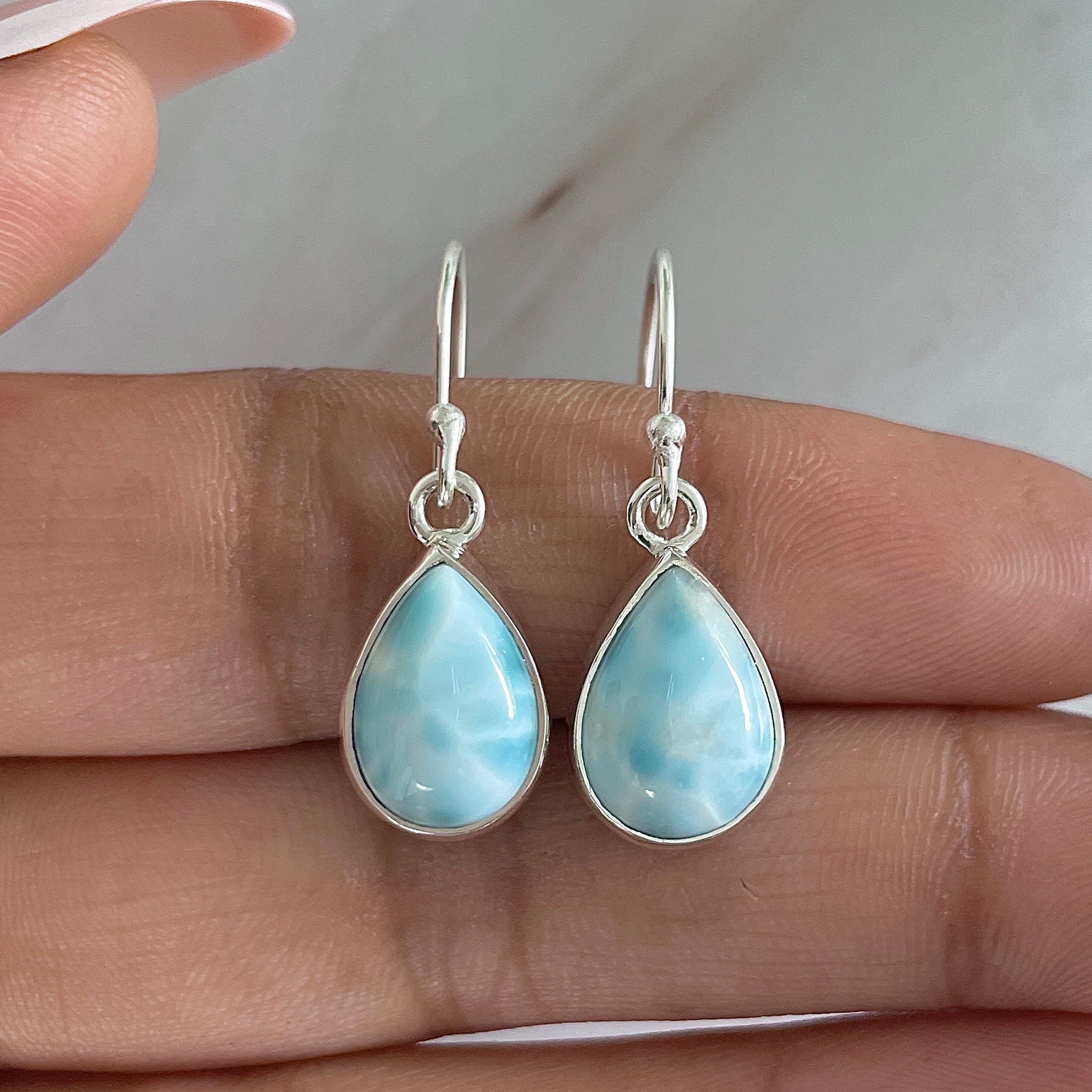 Larimar Earring-(LAR-E-1207.)