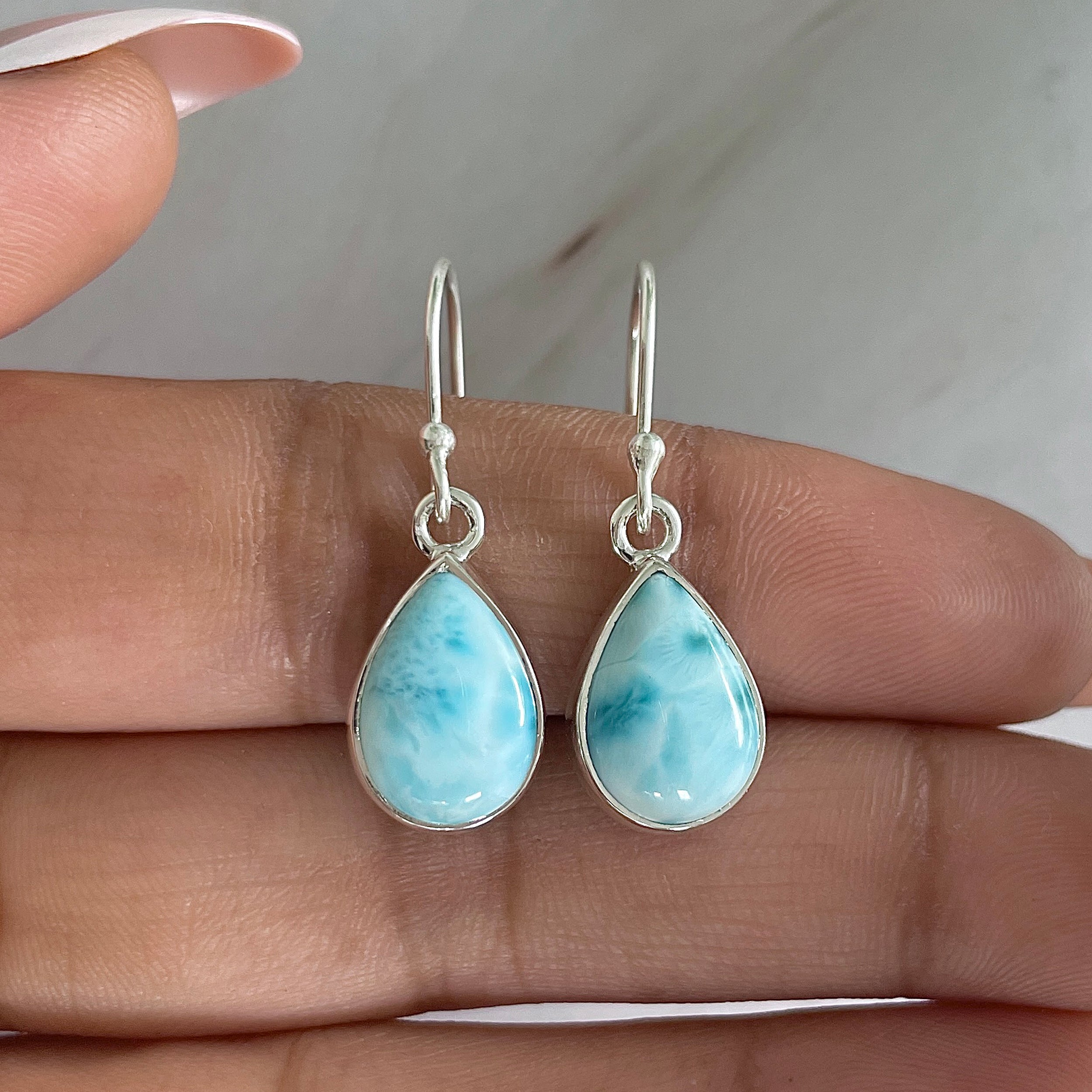 Larimar Earring-(LAR-E-1208.)