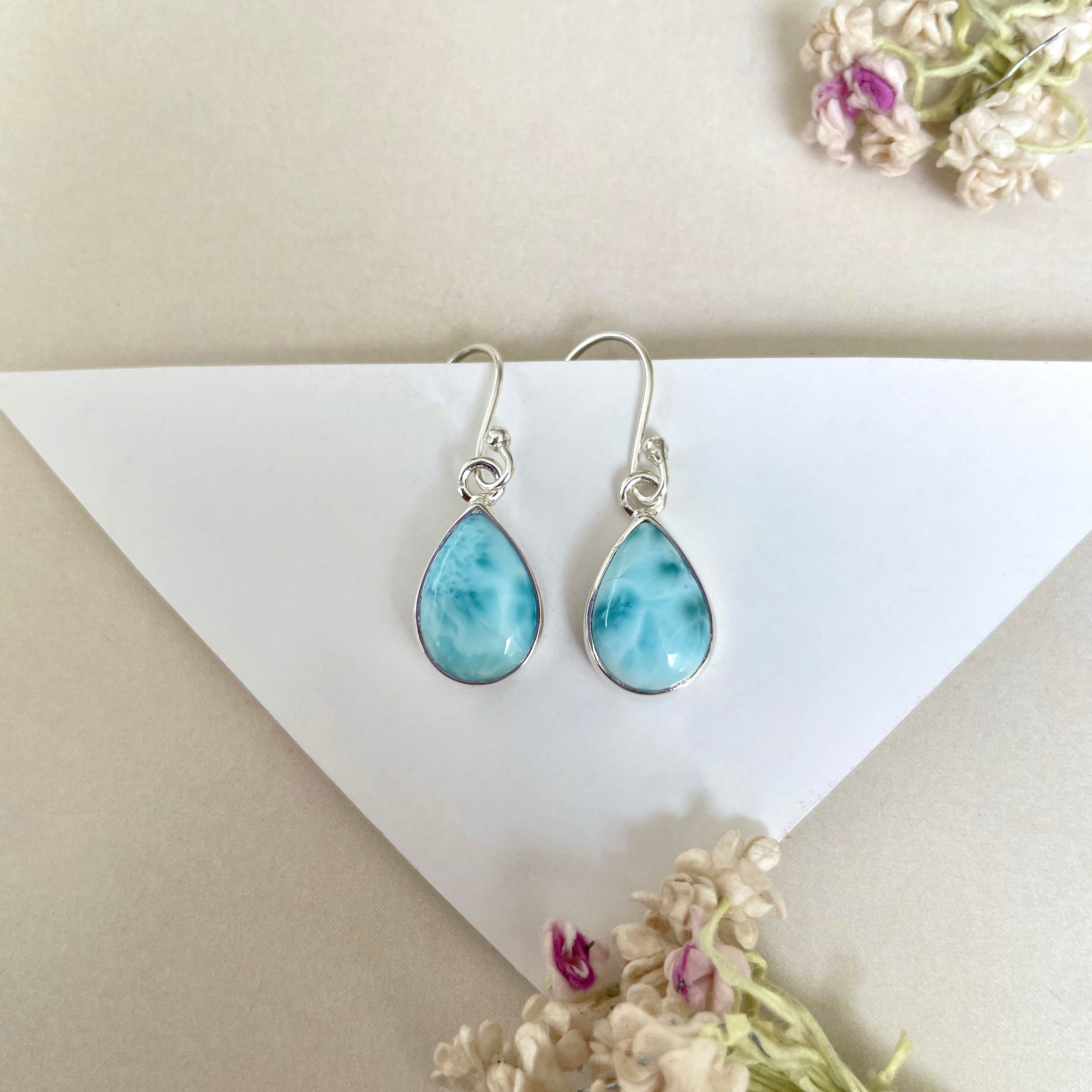 Larimar Earring-(LAR-E-1208.)