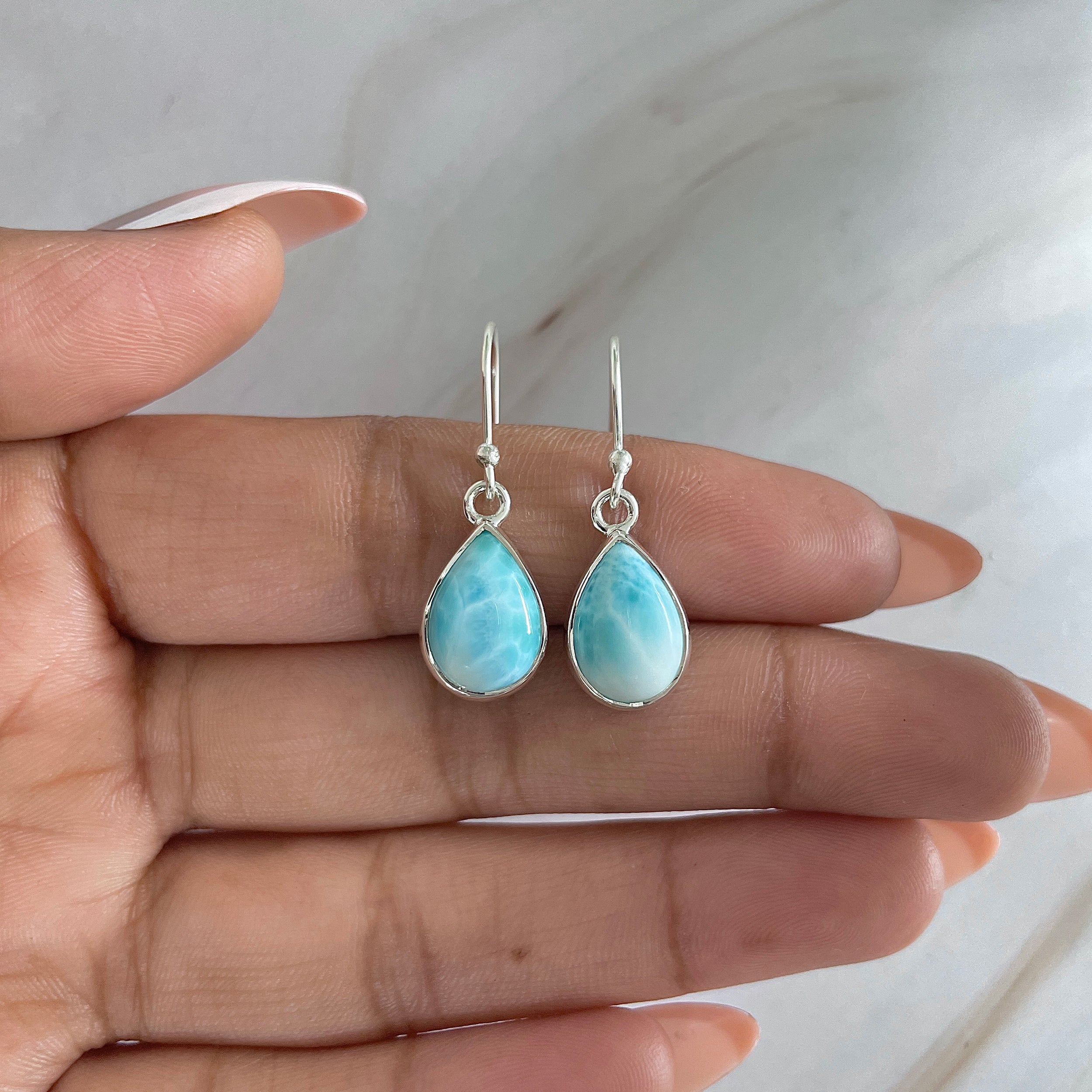 Larimar Earring-(LAR-E-1209.)