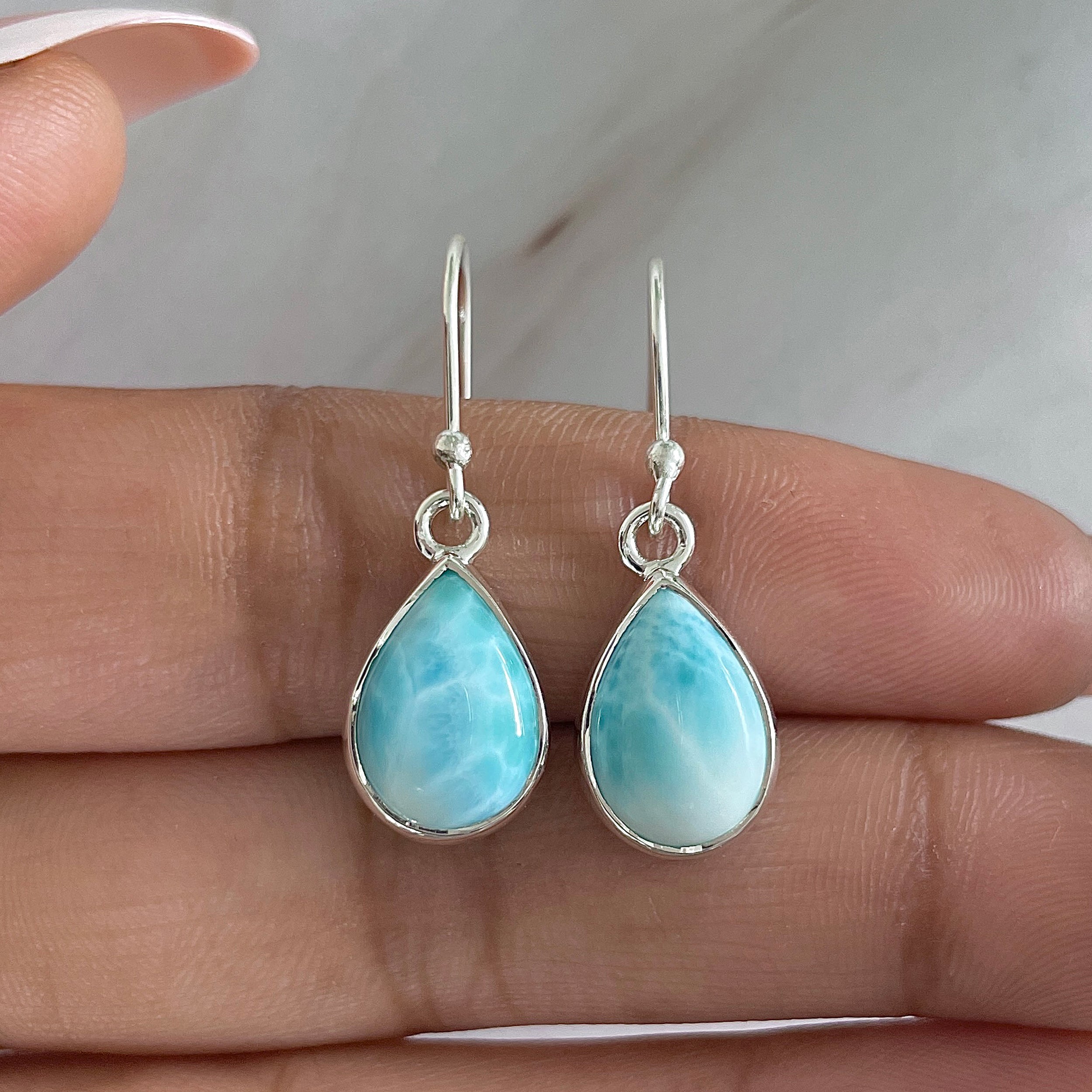 Larimar Earring-(LAR-E-1209.)