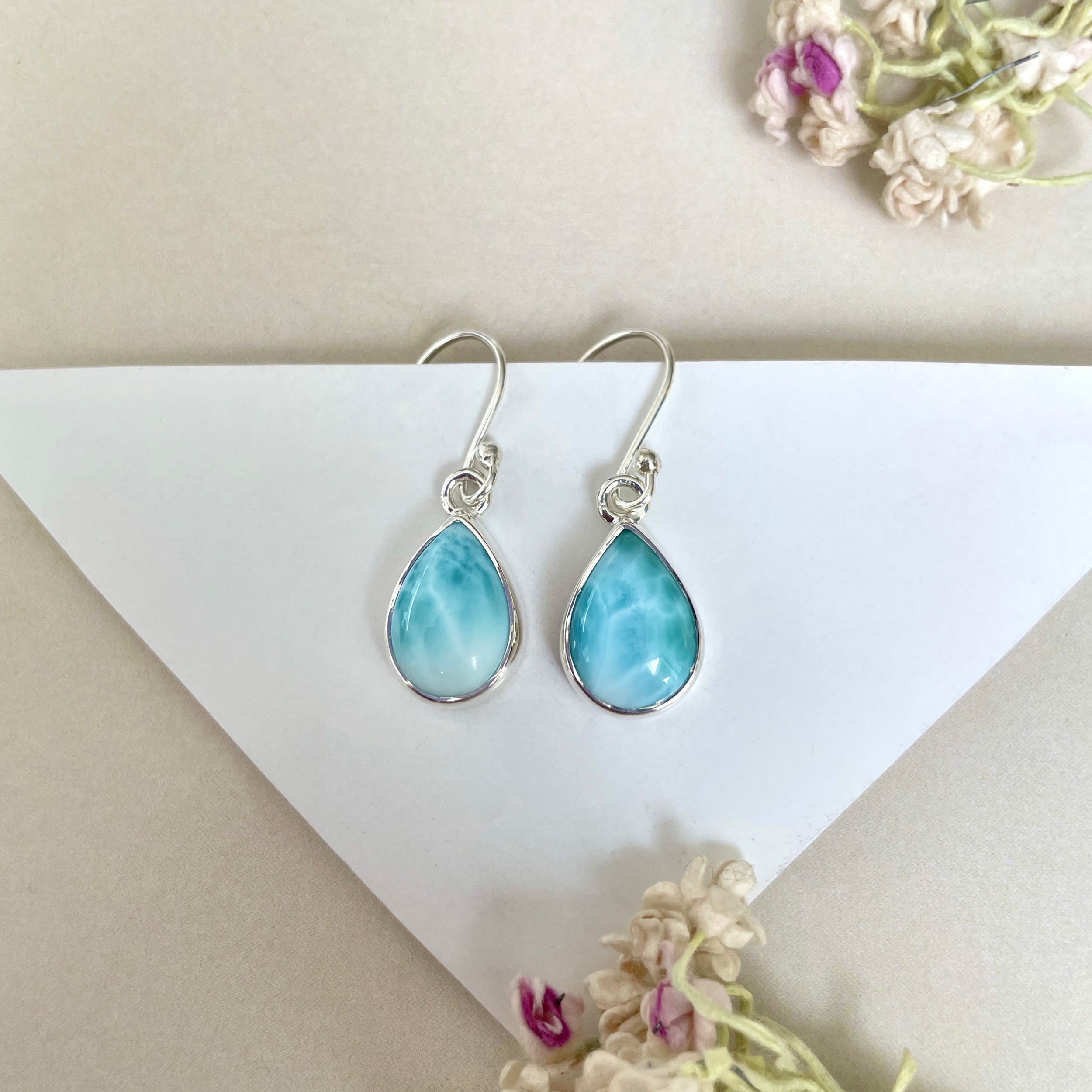 Larimar Earring-(LAR-E-1209.)