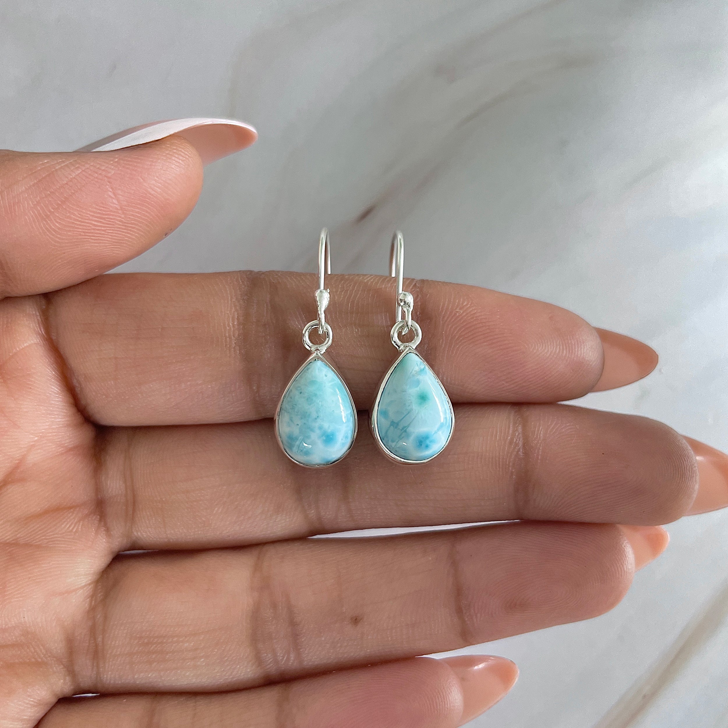 Larimar Earring-(LAR-E-1210.)