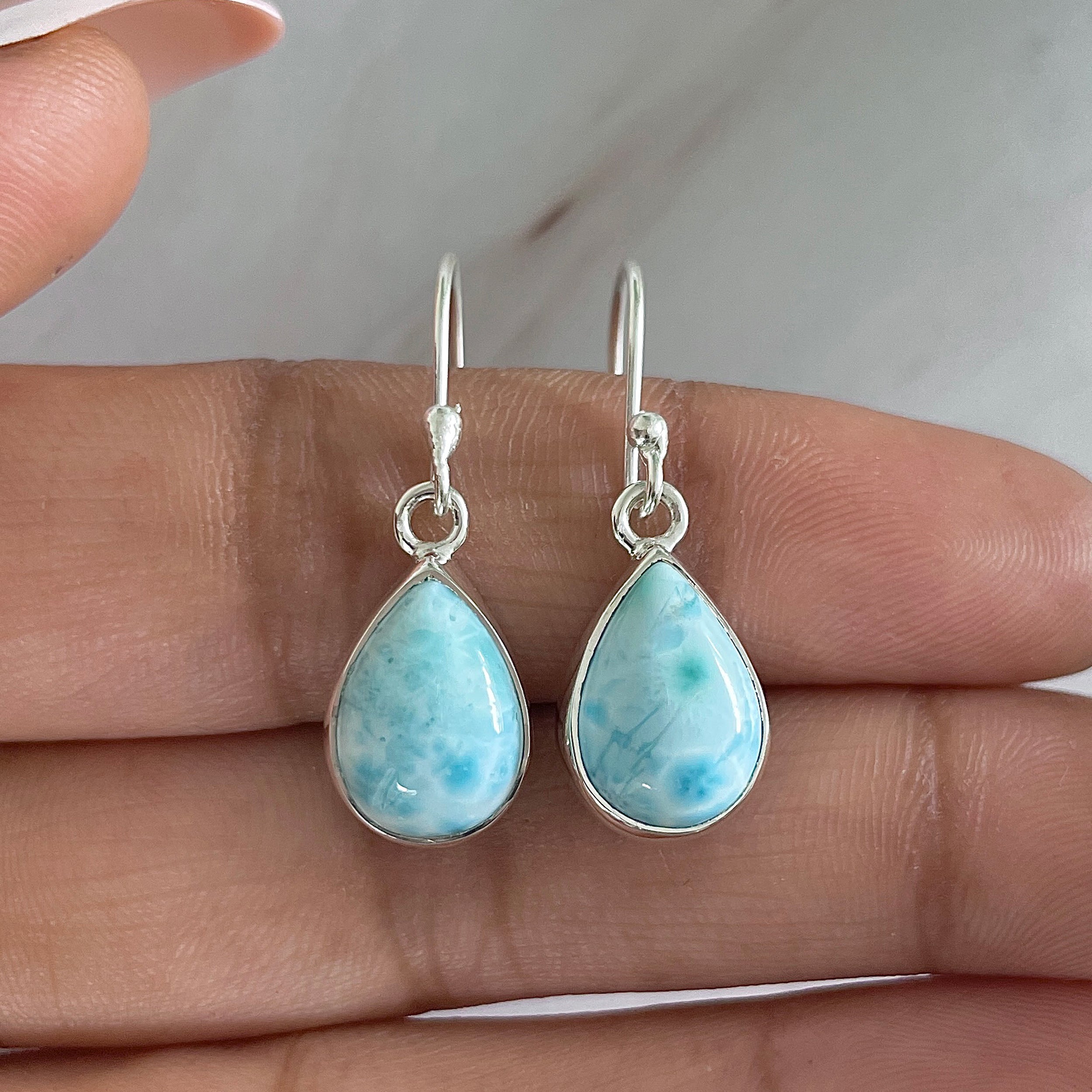 Larimar Earring-(LAR-E-1210.)