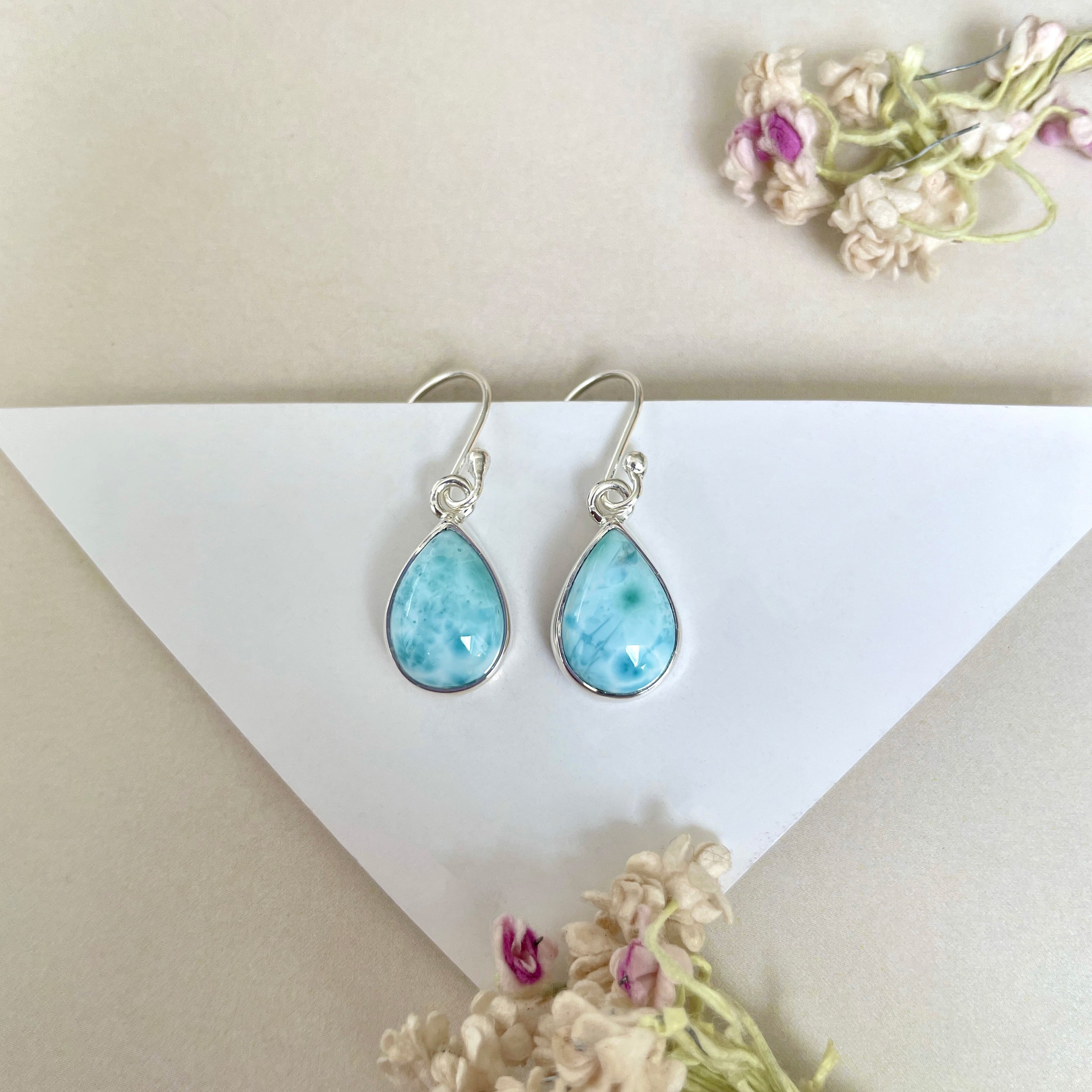 Larimar Earring-(LAR-E-1210.)
