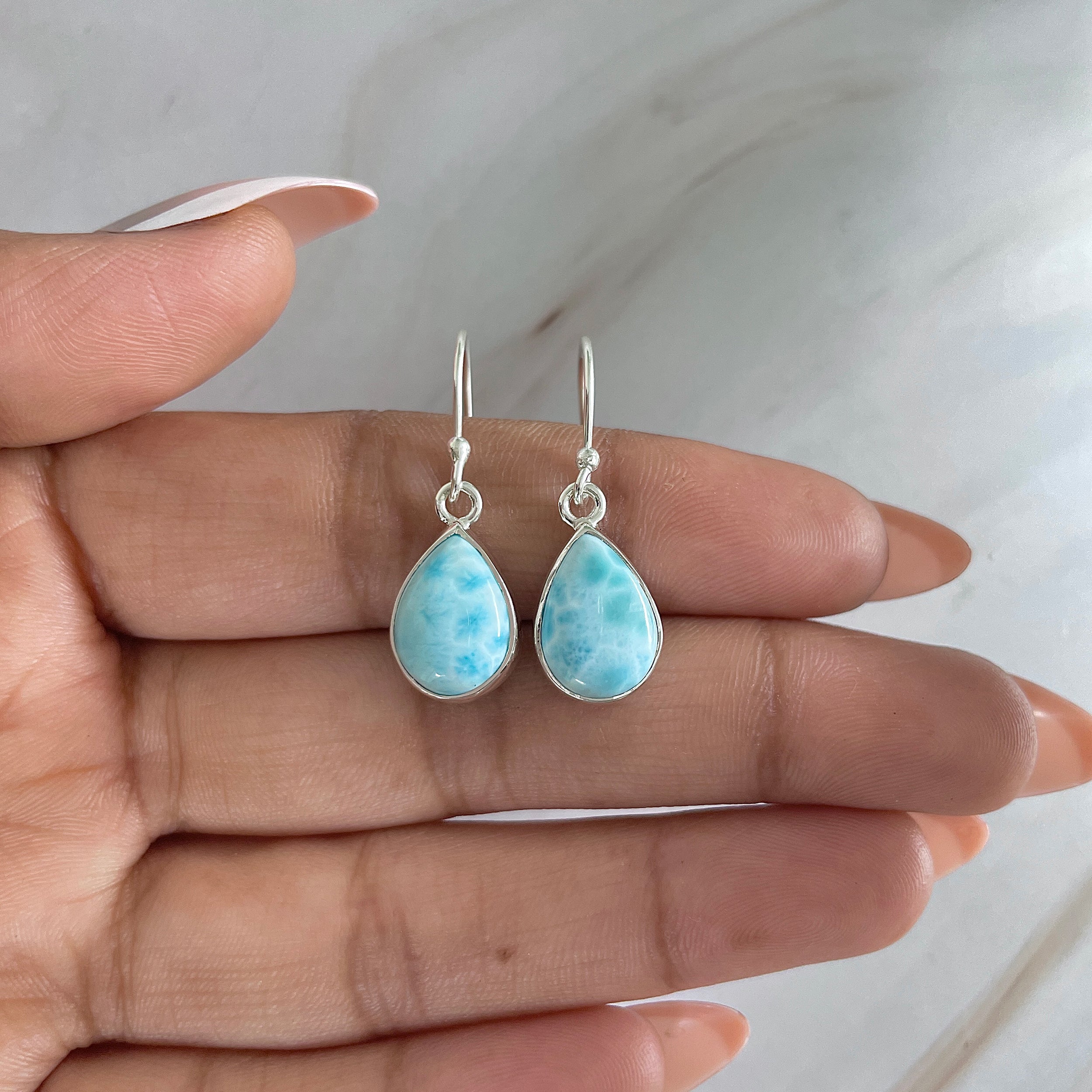 Larimar Earring-(LAR-E-1211.)