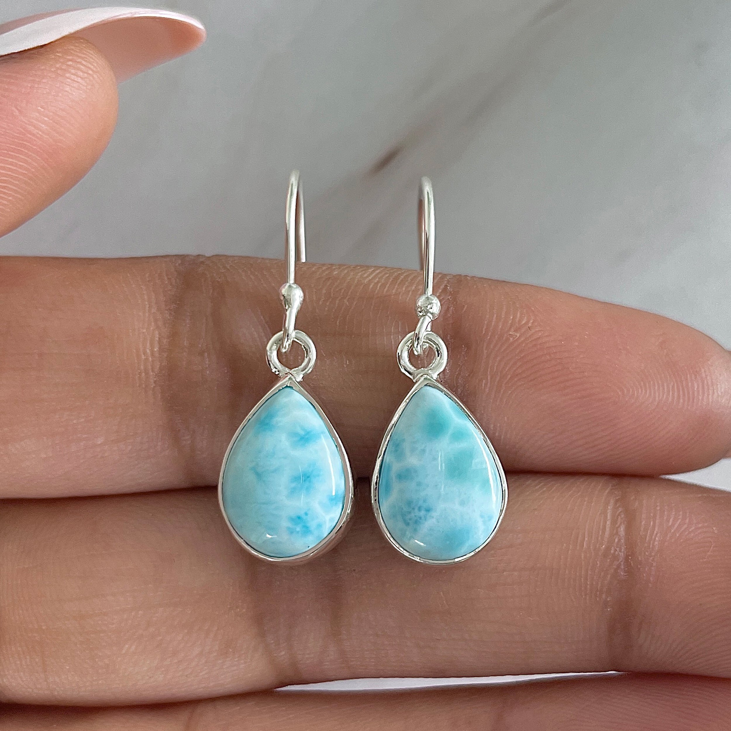 Larimar Earring-(LAR-E-1211.)