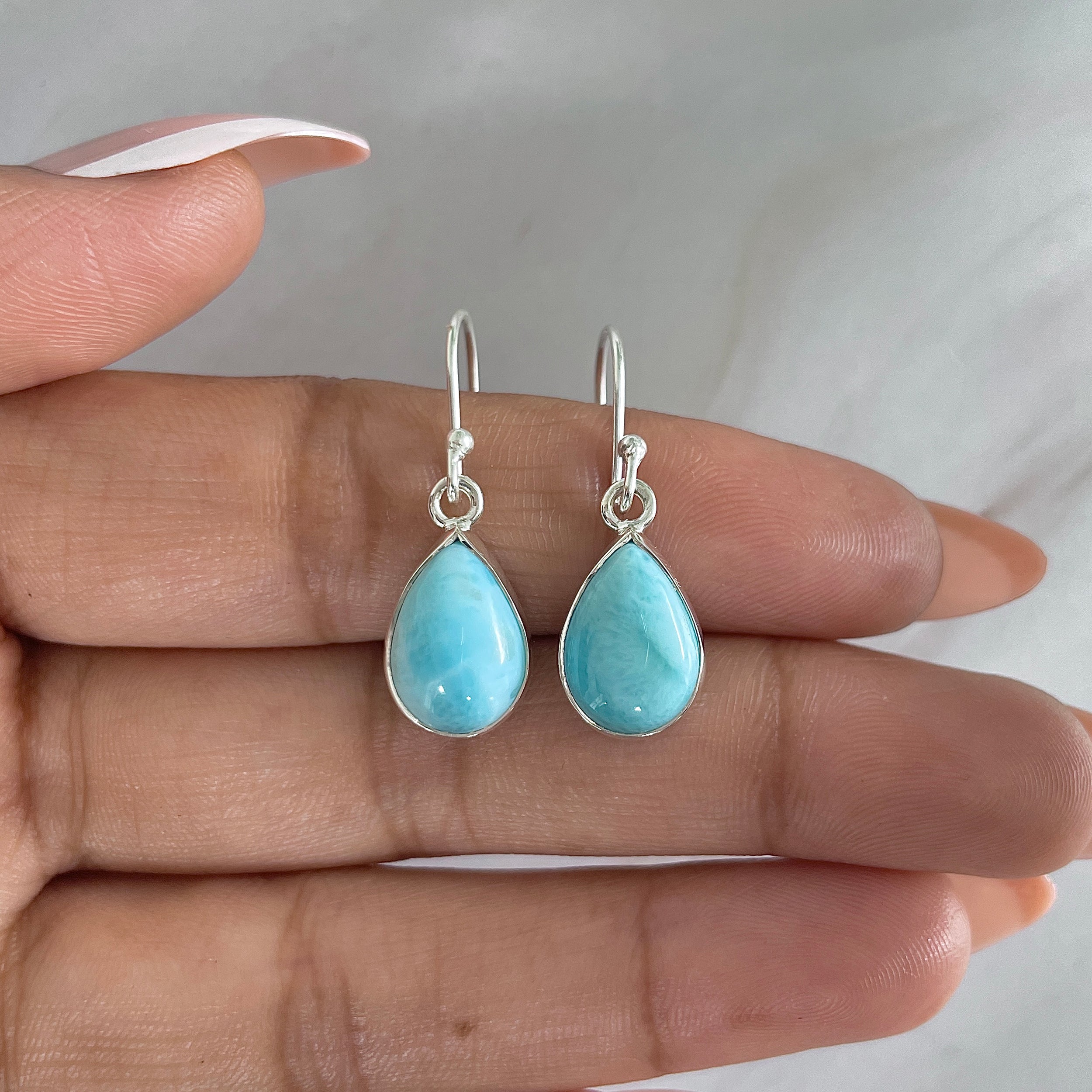 Larimar Earring-(LAR-E-1212.)