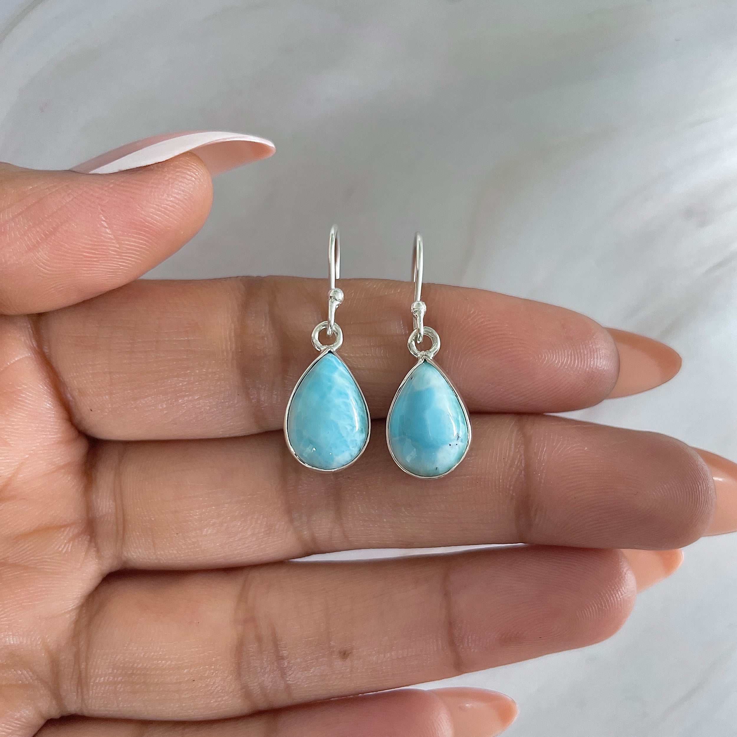 Larimar Earring-(LAR-E-1213.)