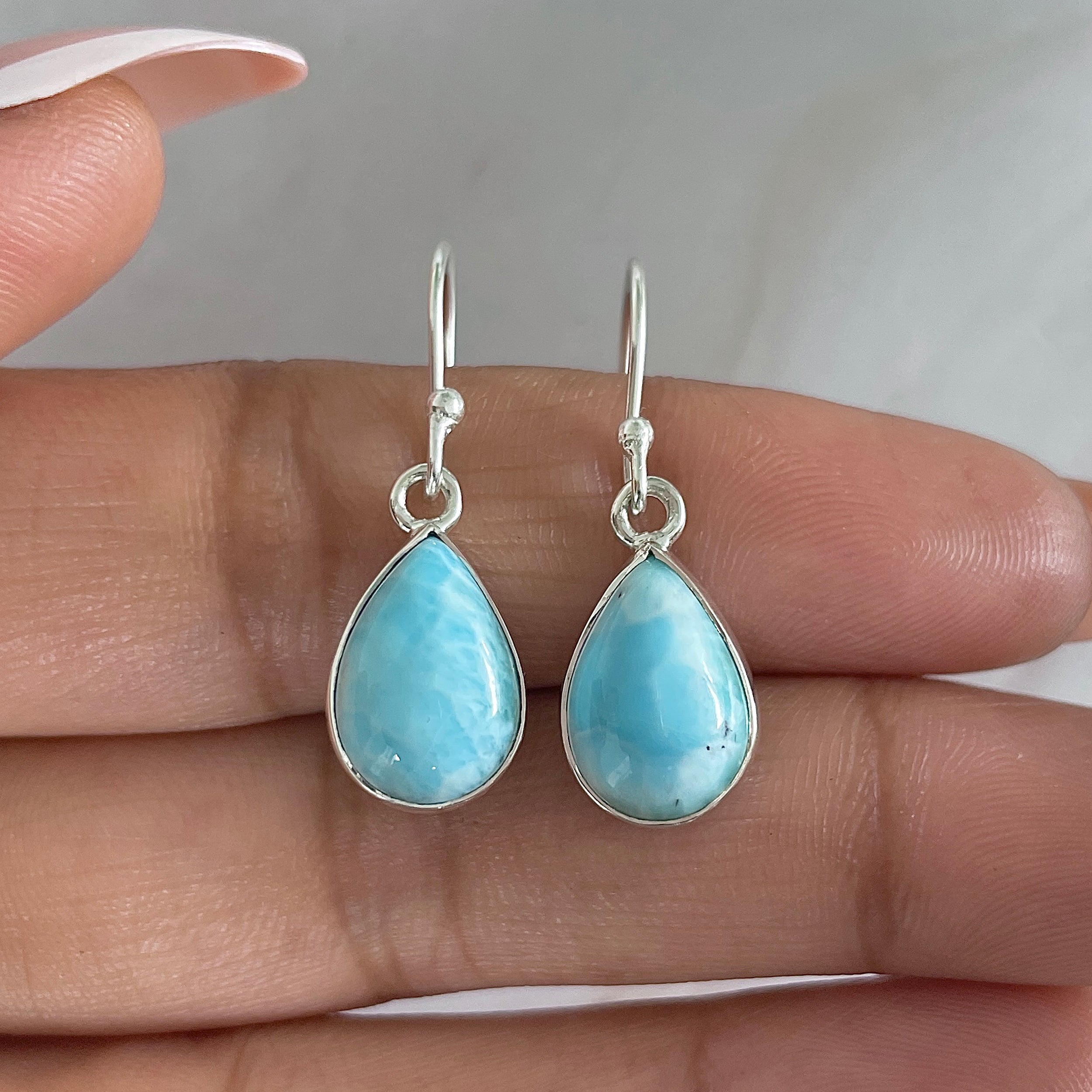 Larimar Earring-(LAR-E-1213.)