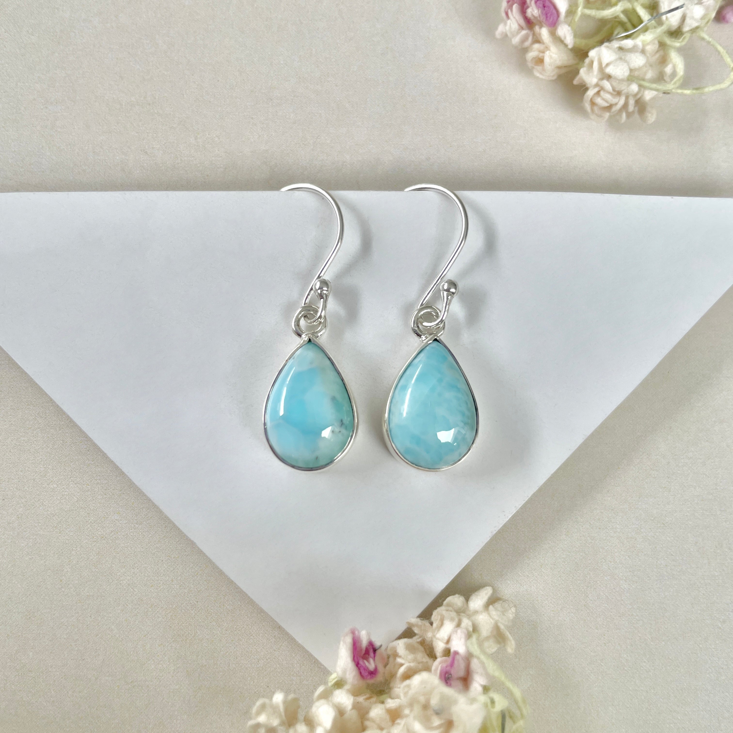 Larimar Earring-(LAR-E-1213.)