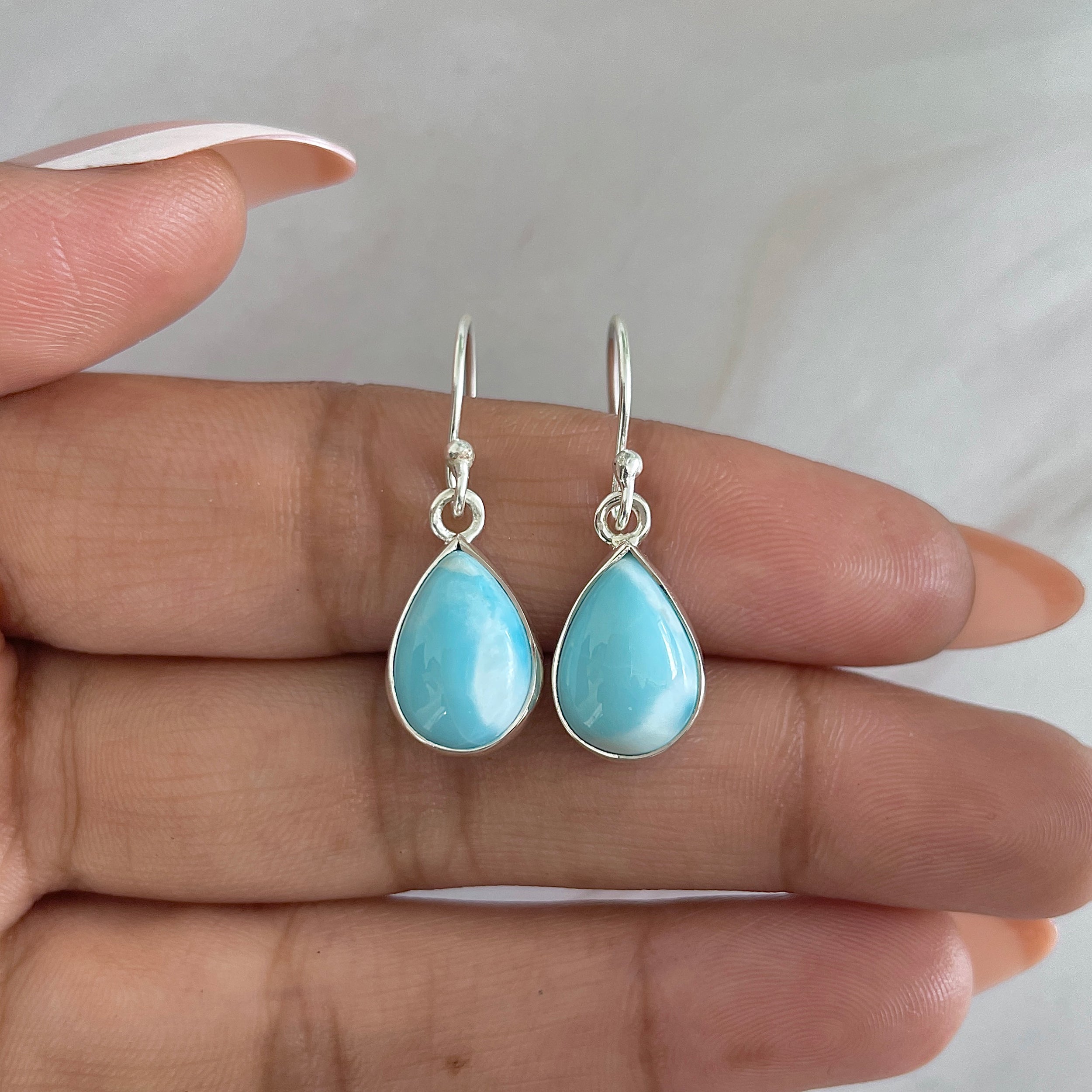 Larimar Earring-(LAR-E-1214.)