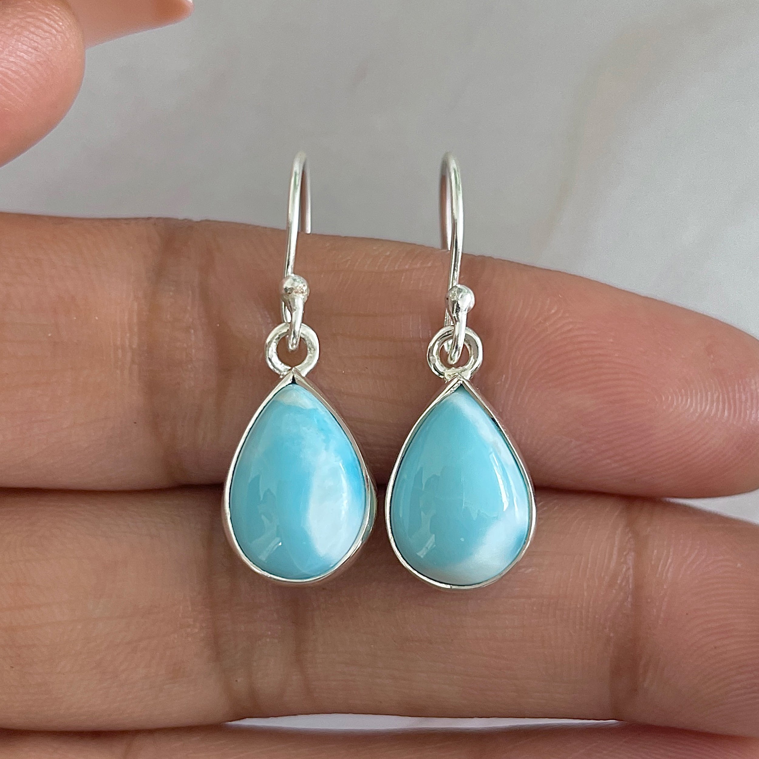 Larimar Earring-(LAR-E-1214.)