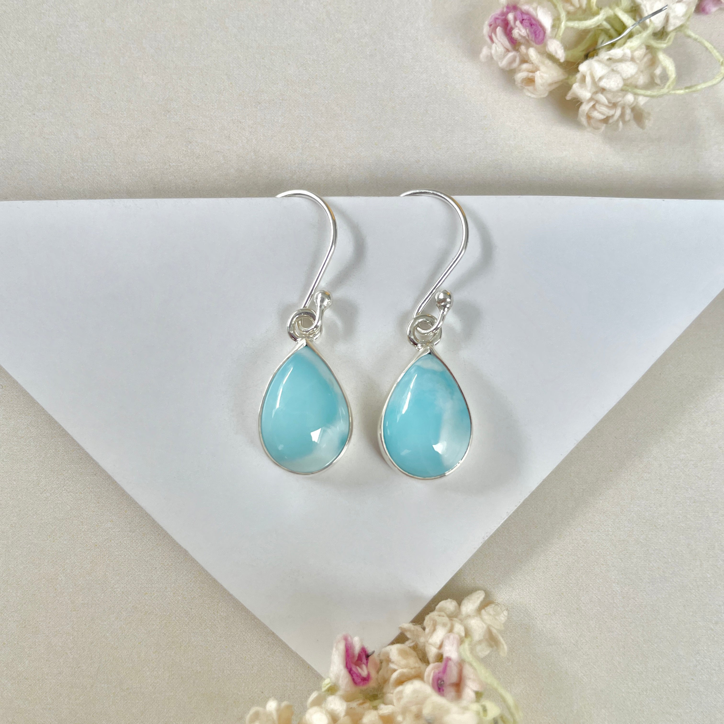 Larimar Earring-(LAR-E-1214.)