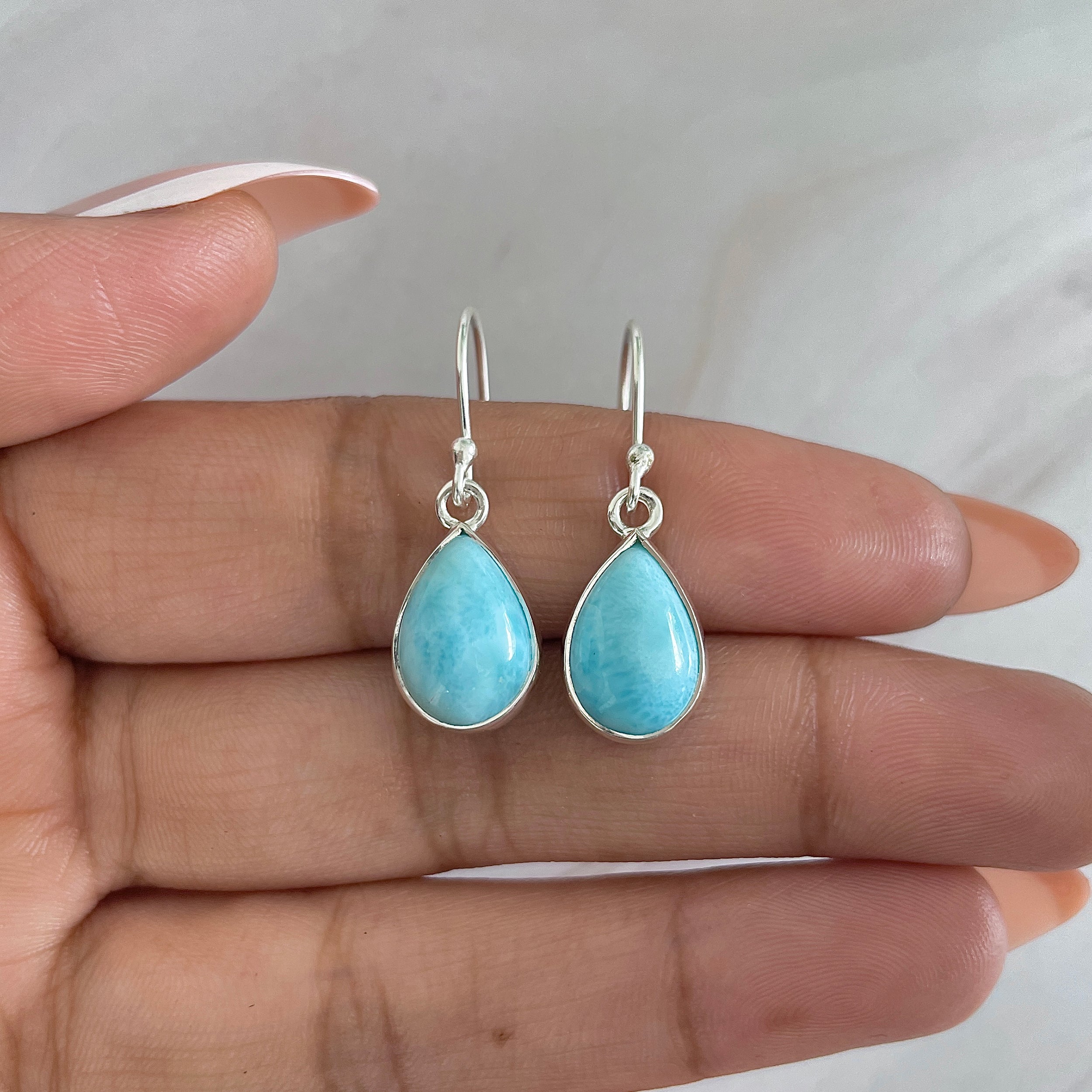 Larimar Earring-(LAR-E-1215.)