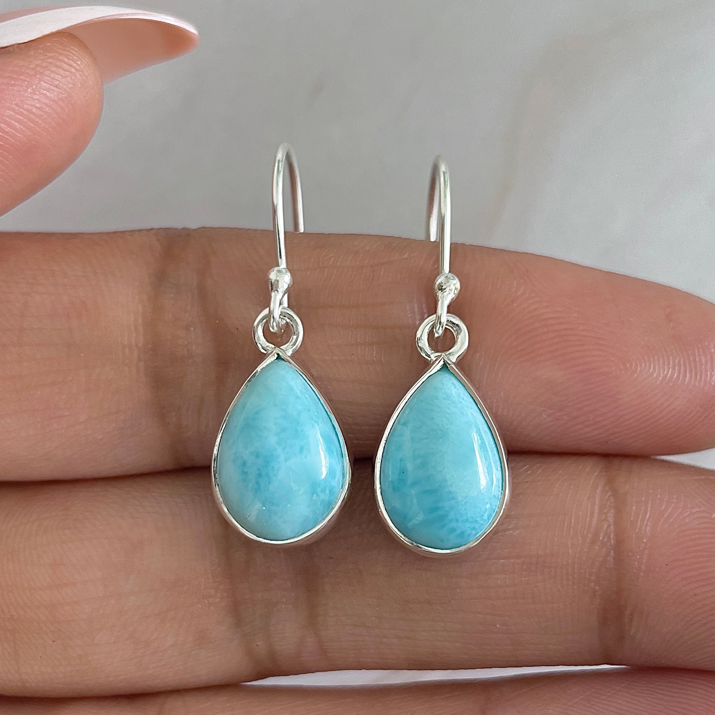 Larimar Earring-(LAR-E-1215.)