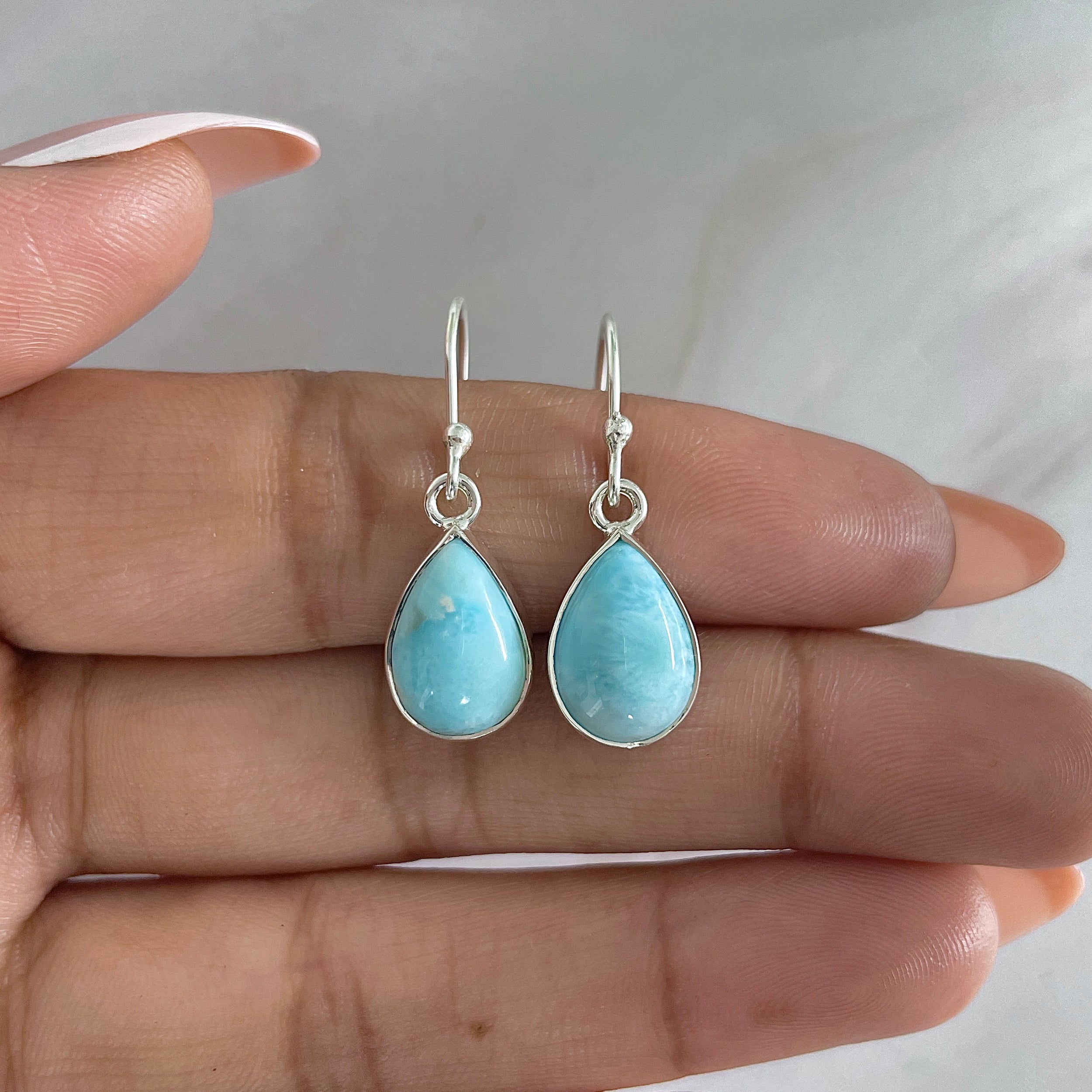 Larimar Earring-(LAR-E-1216.)