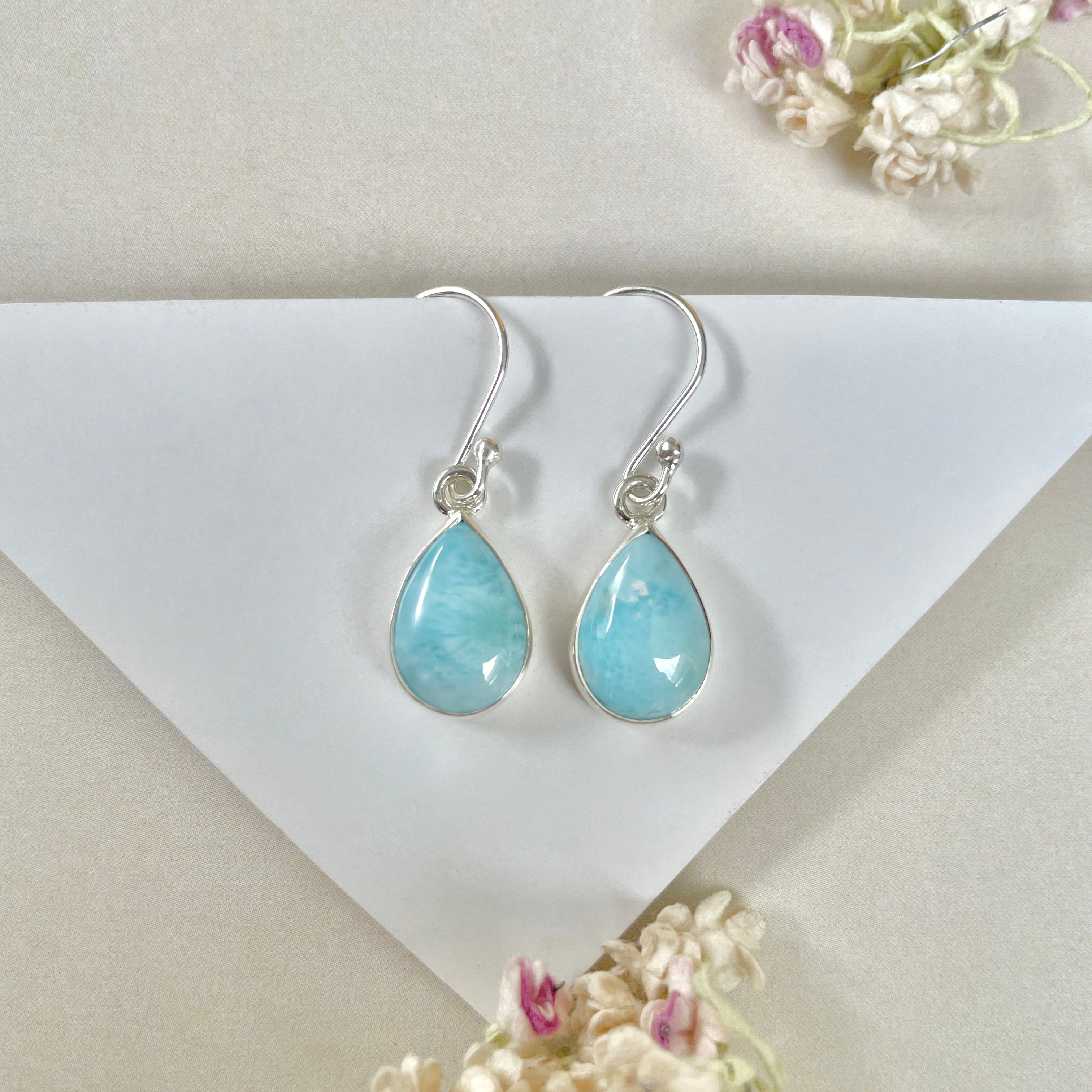 Larimar Earring-(LAR-E-1216.)
