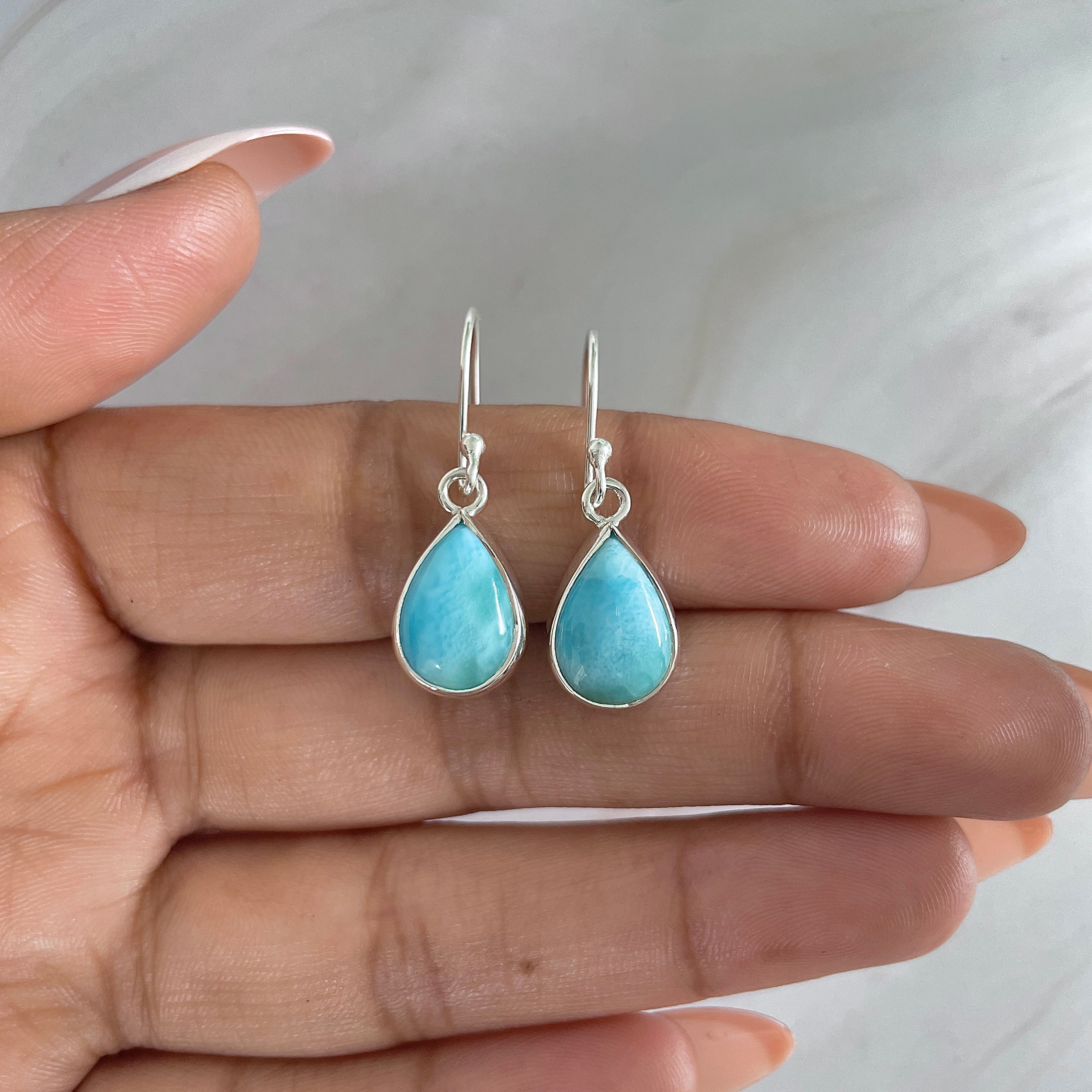 Larimar Earring-(LAR-E-1217.)