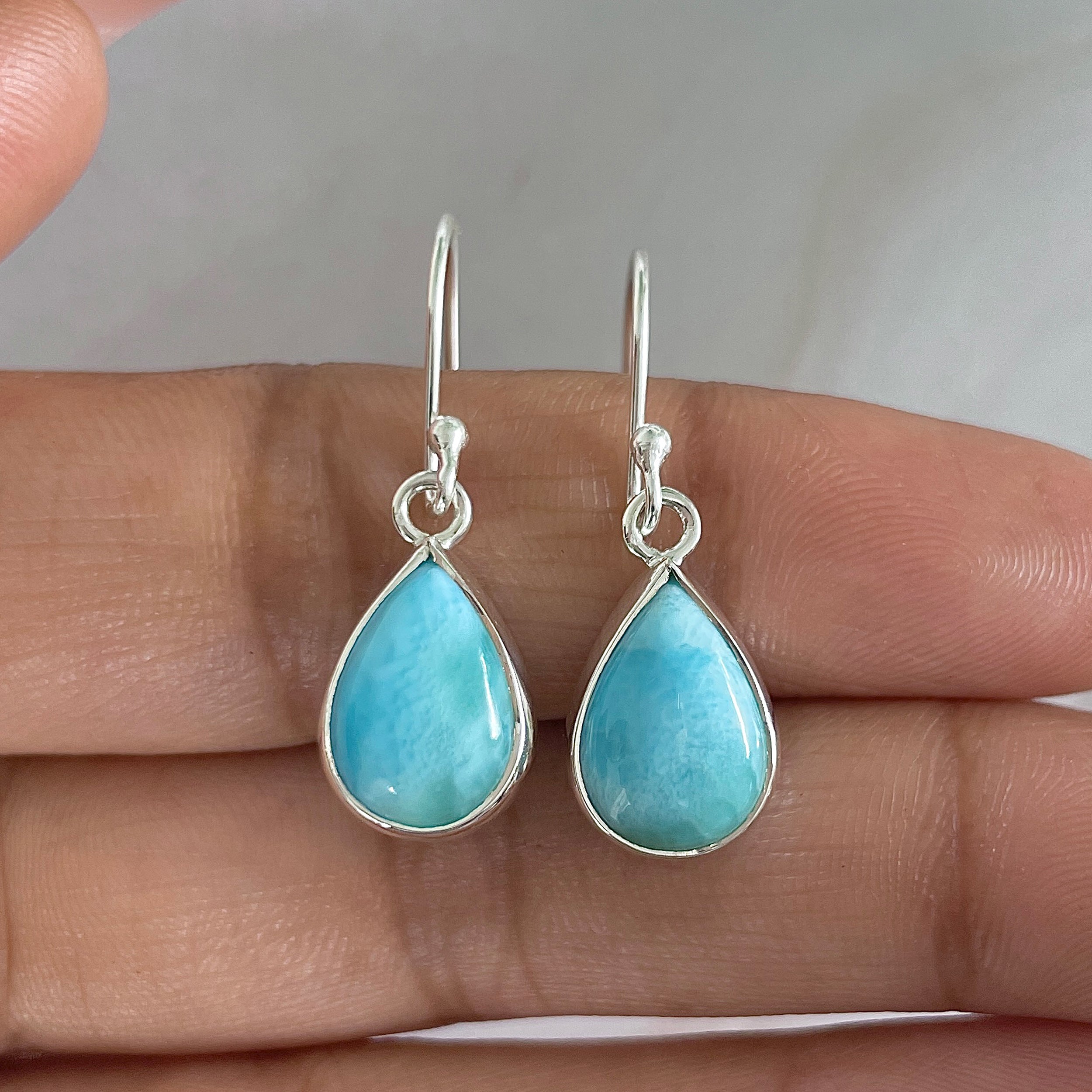 Larimar Earring-(LAR-E-1217.)