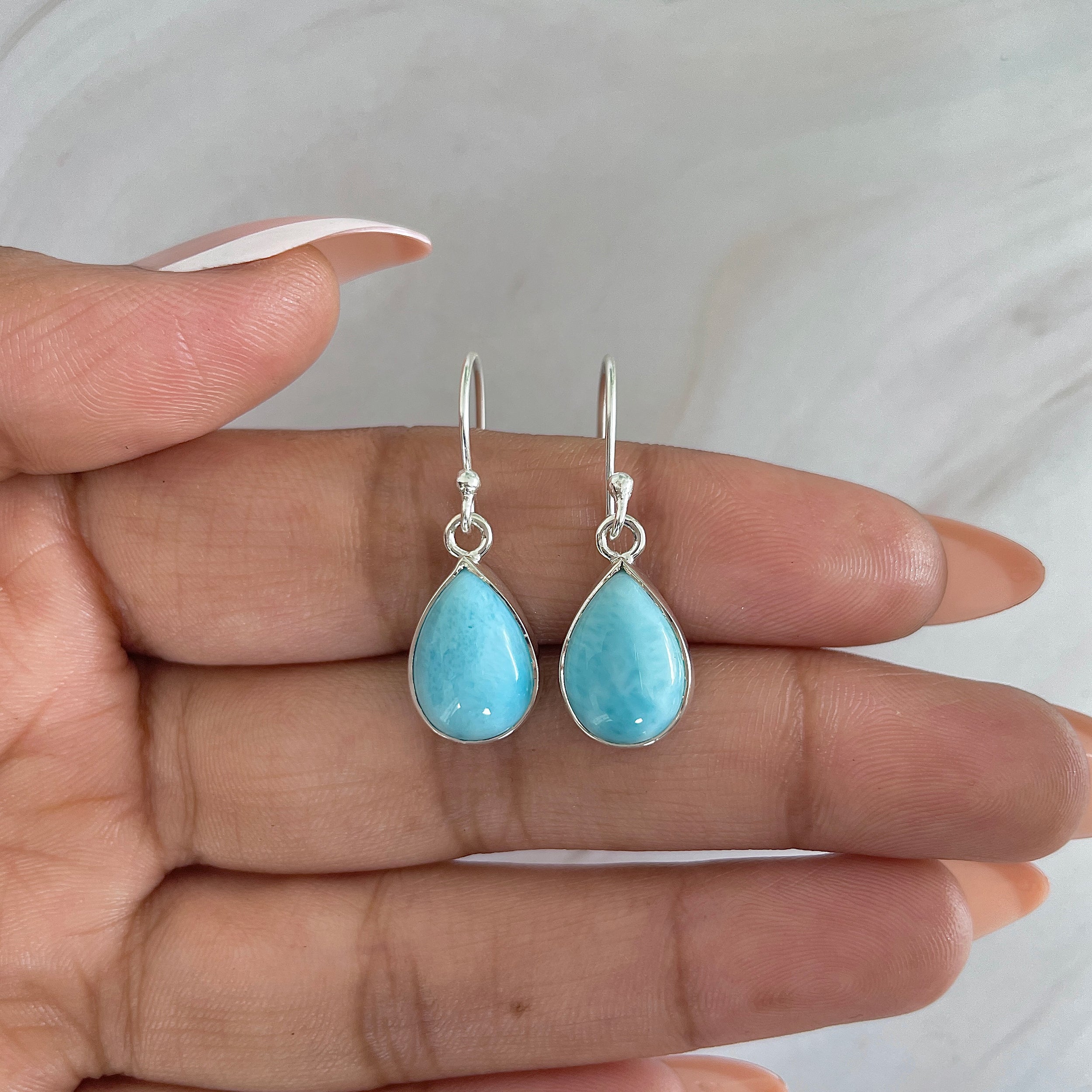 Larimar Earring-(LAR-E-1218.)