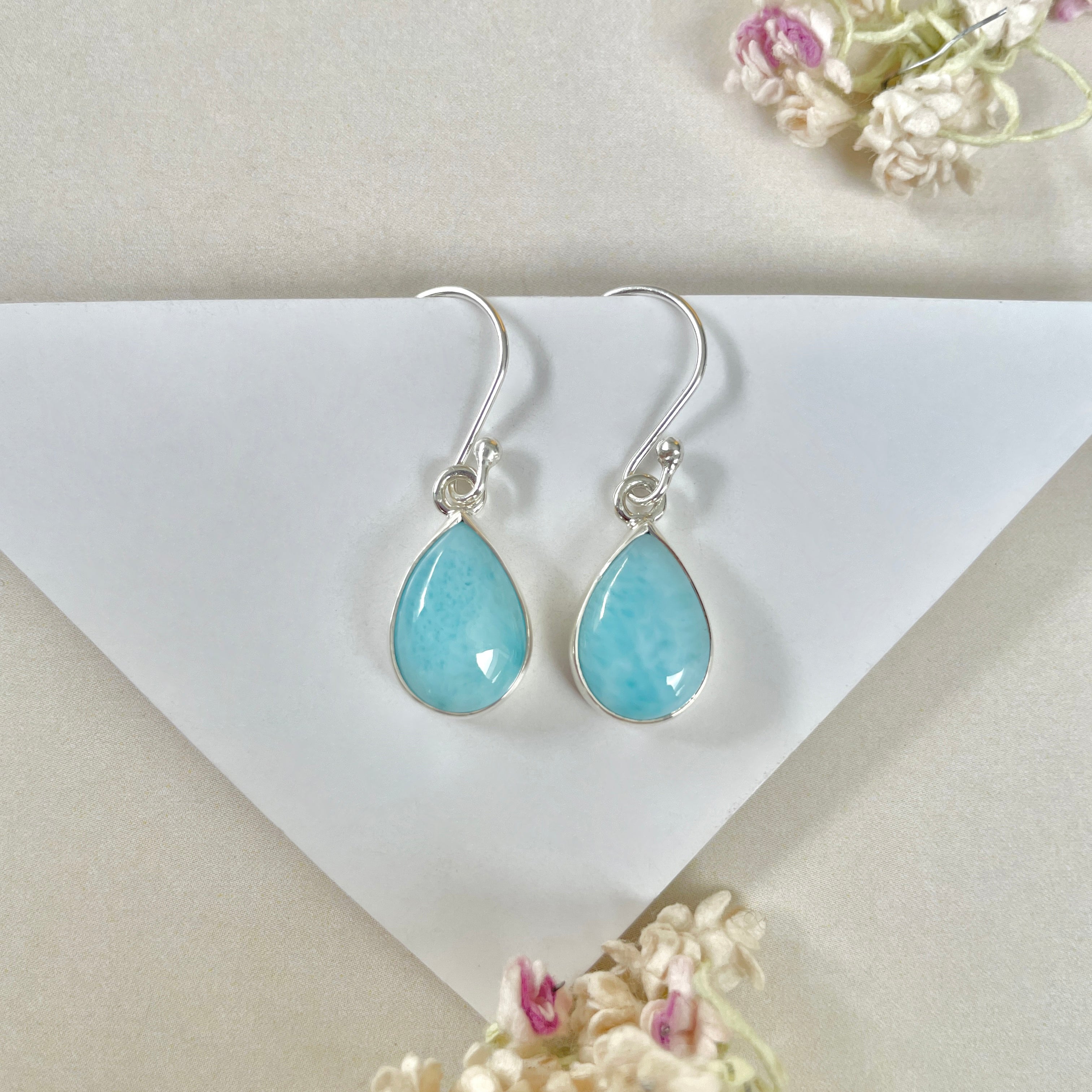 Larimar Earring-(LAR-E-1218.)