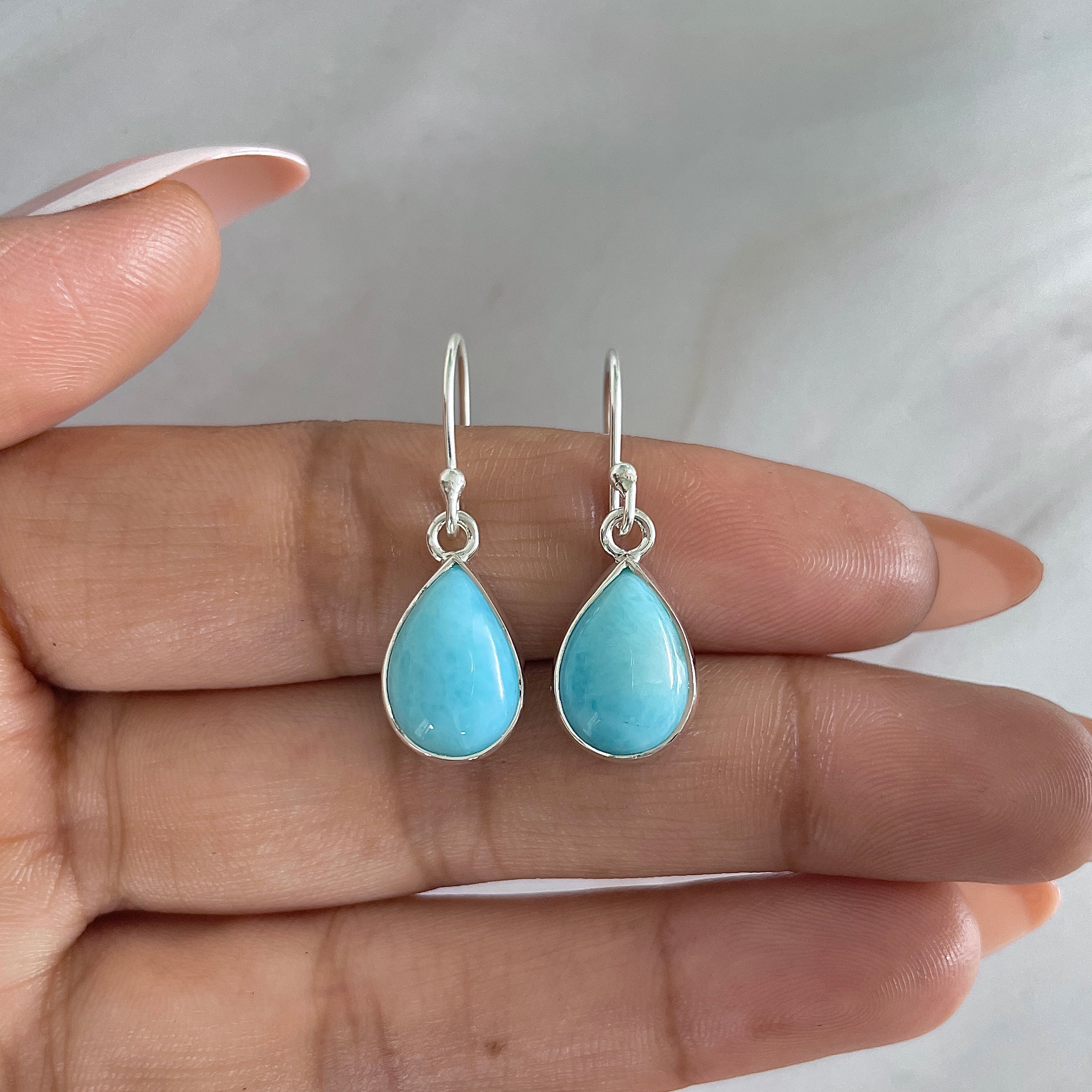 Larimar Earring-(LAR-E-1219.)