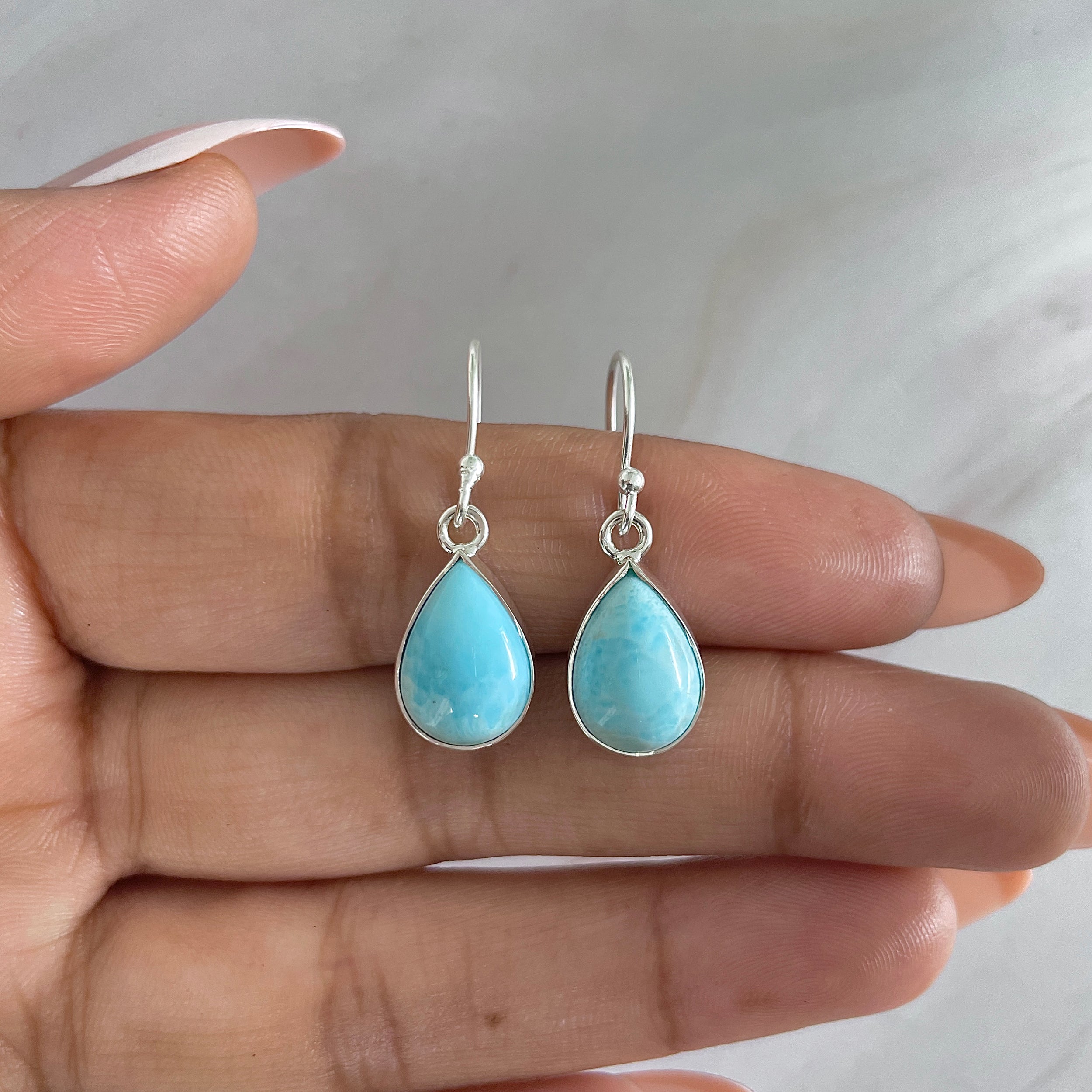 Larimar Earring-(LAR-E-1220.)