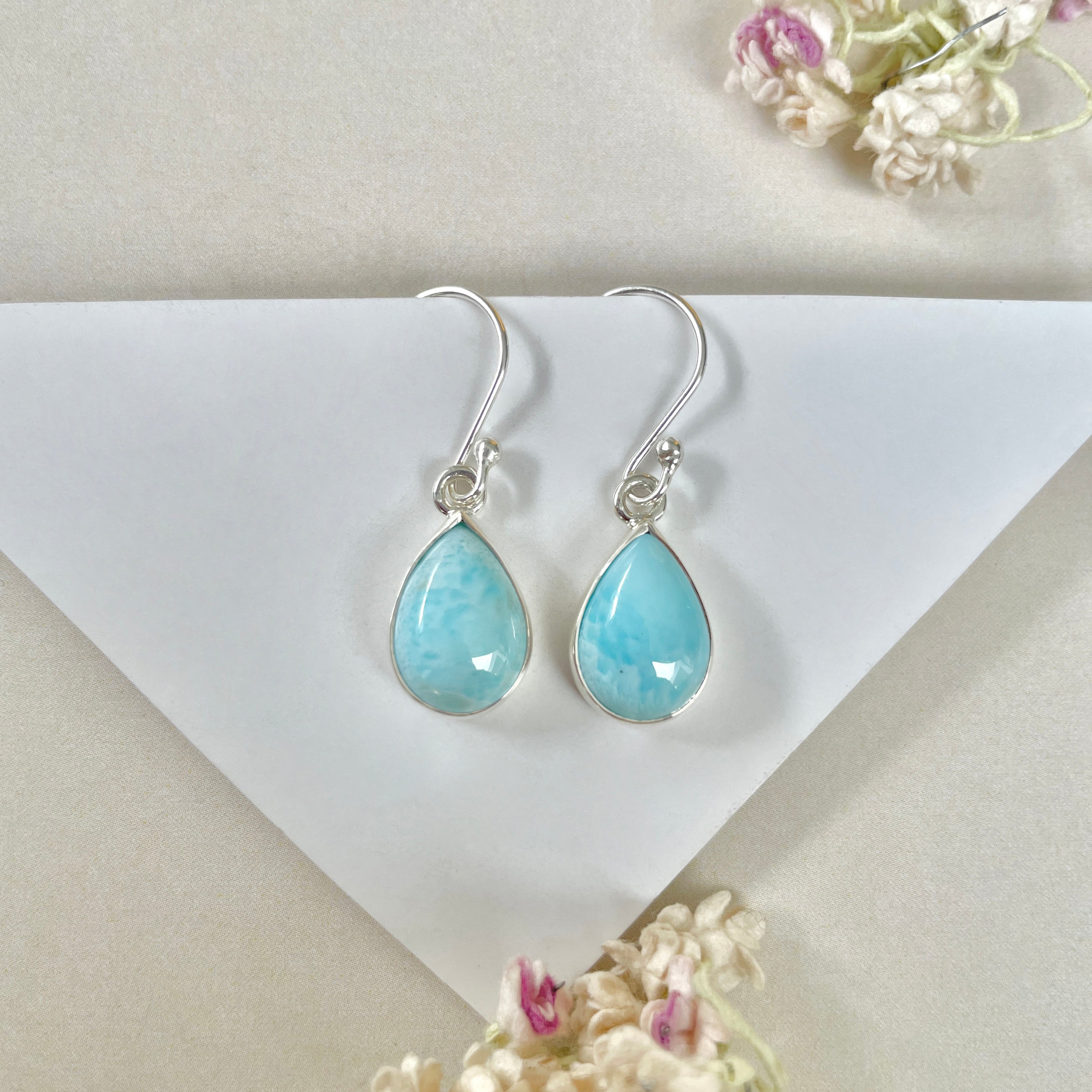 Larimar Earring-(LAR-E-1220.)