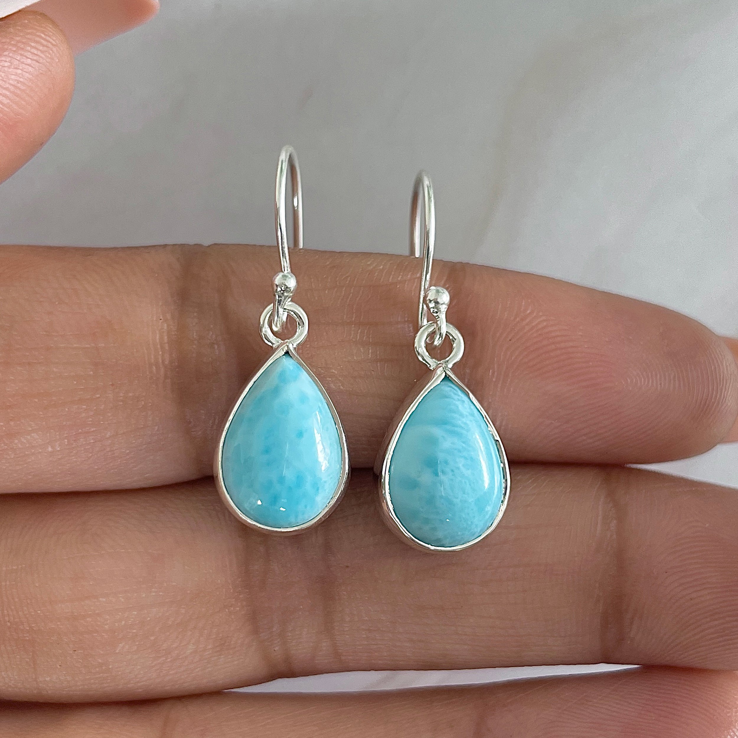 Larimar Earring-(LAR-E-1221.)
