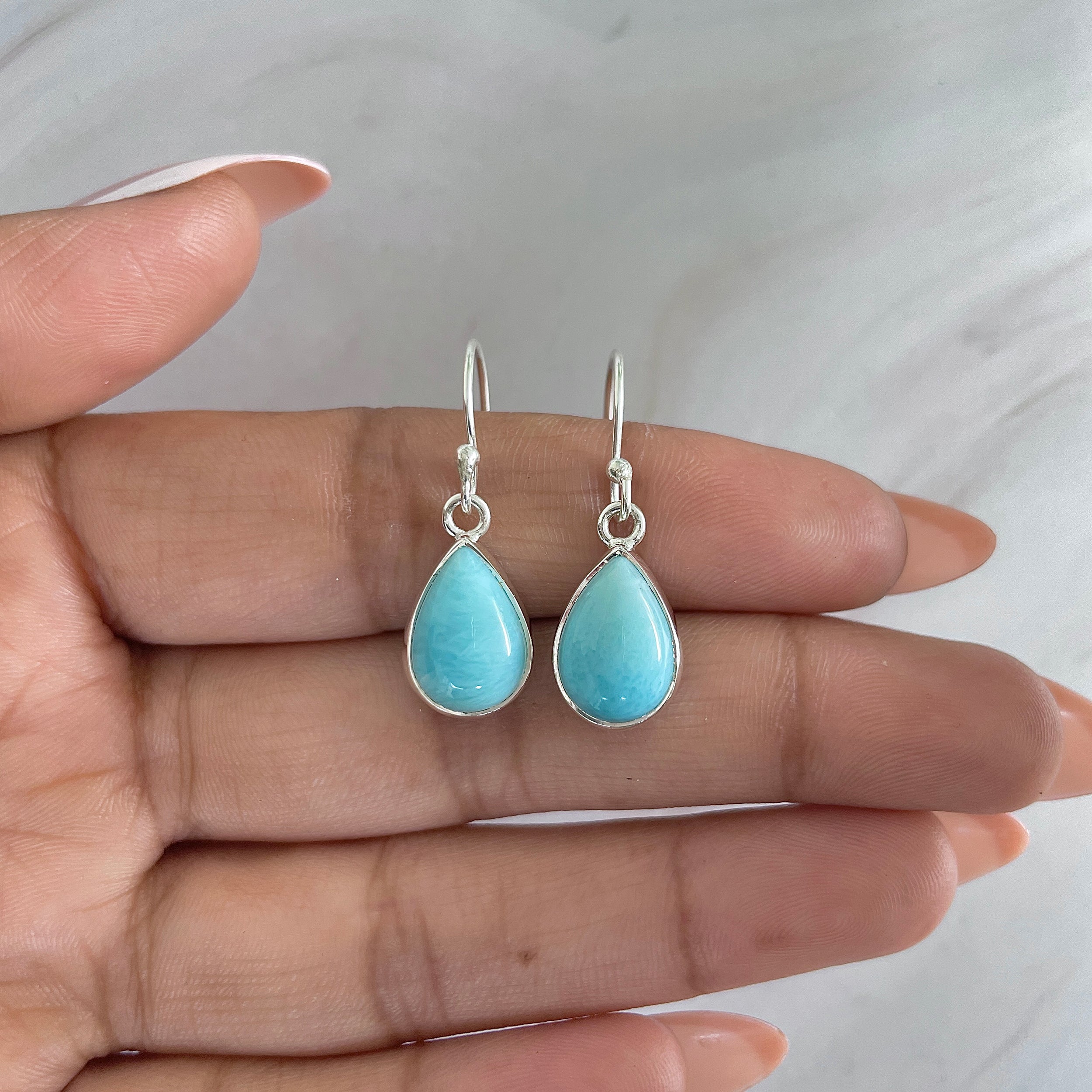 Larimar Earring-(LAR-E-1225.)