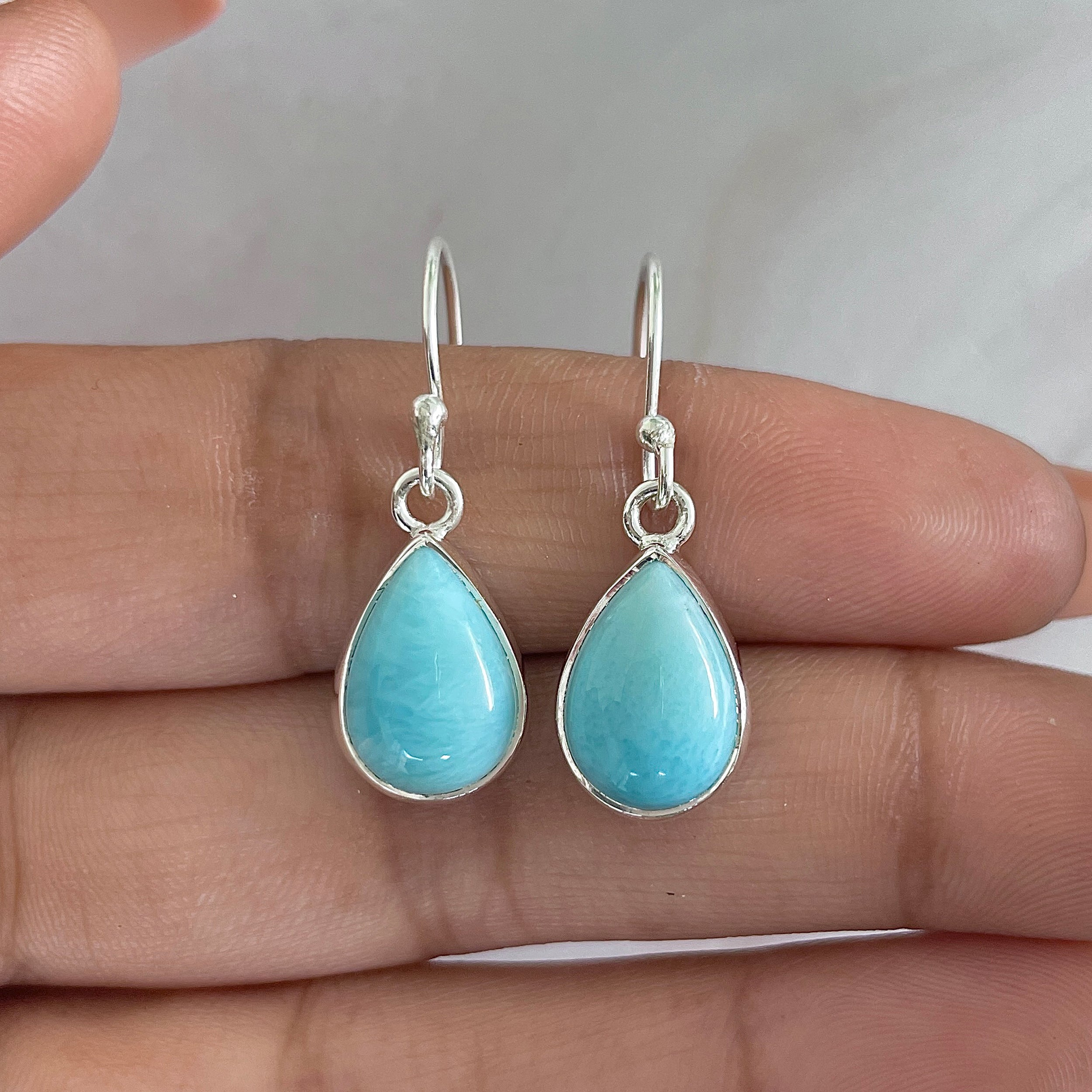 Larimar Earring-(LAR-E-1225.)