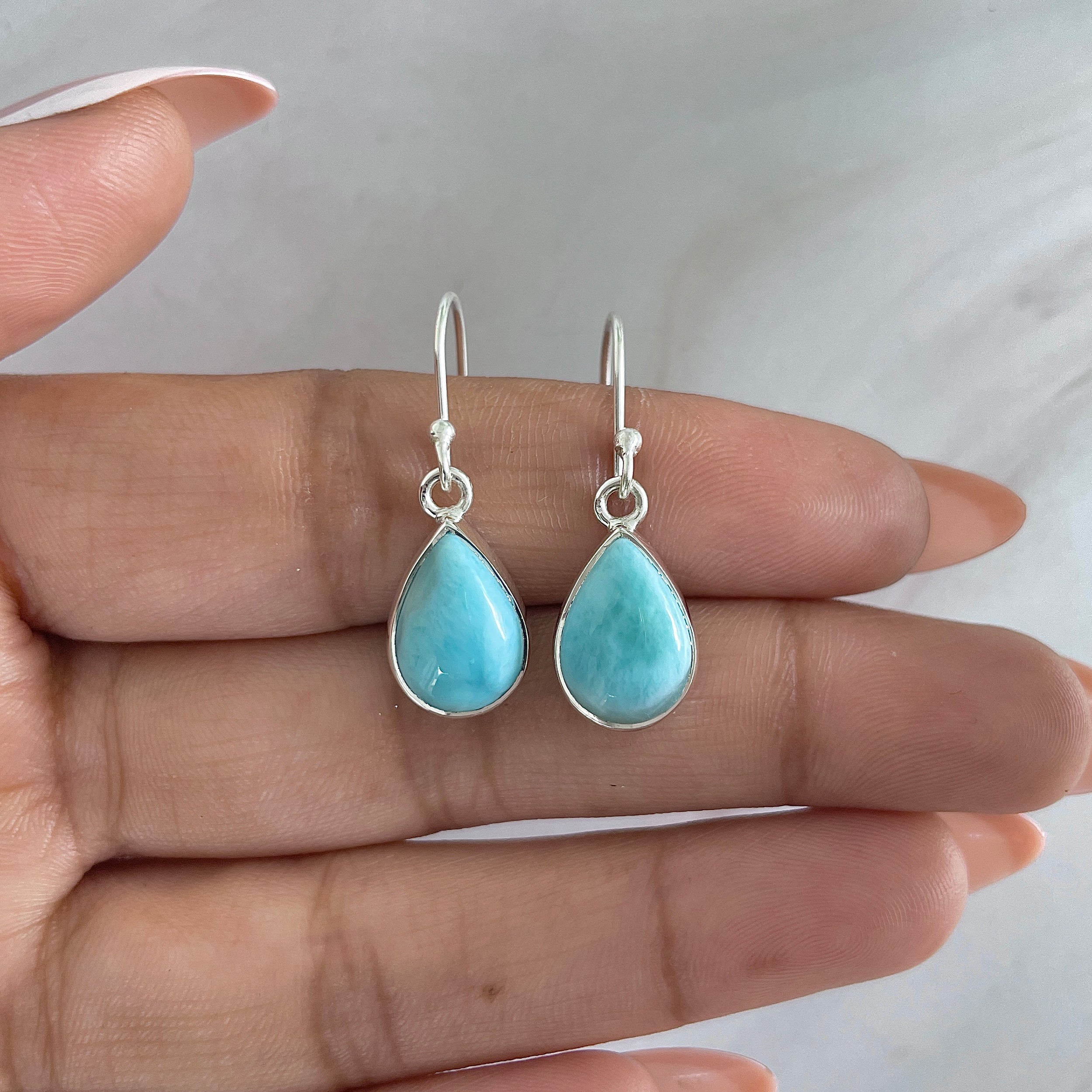 Larimar Earring-(LAR-E-1226.)