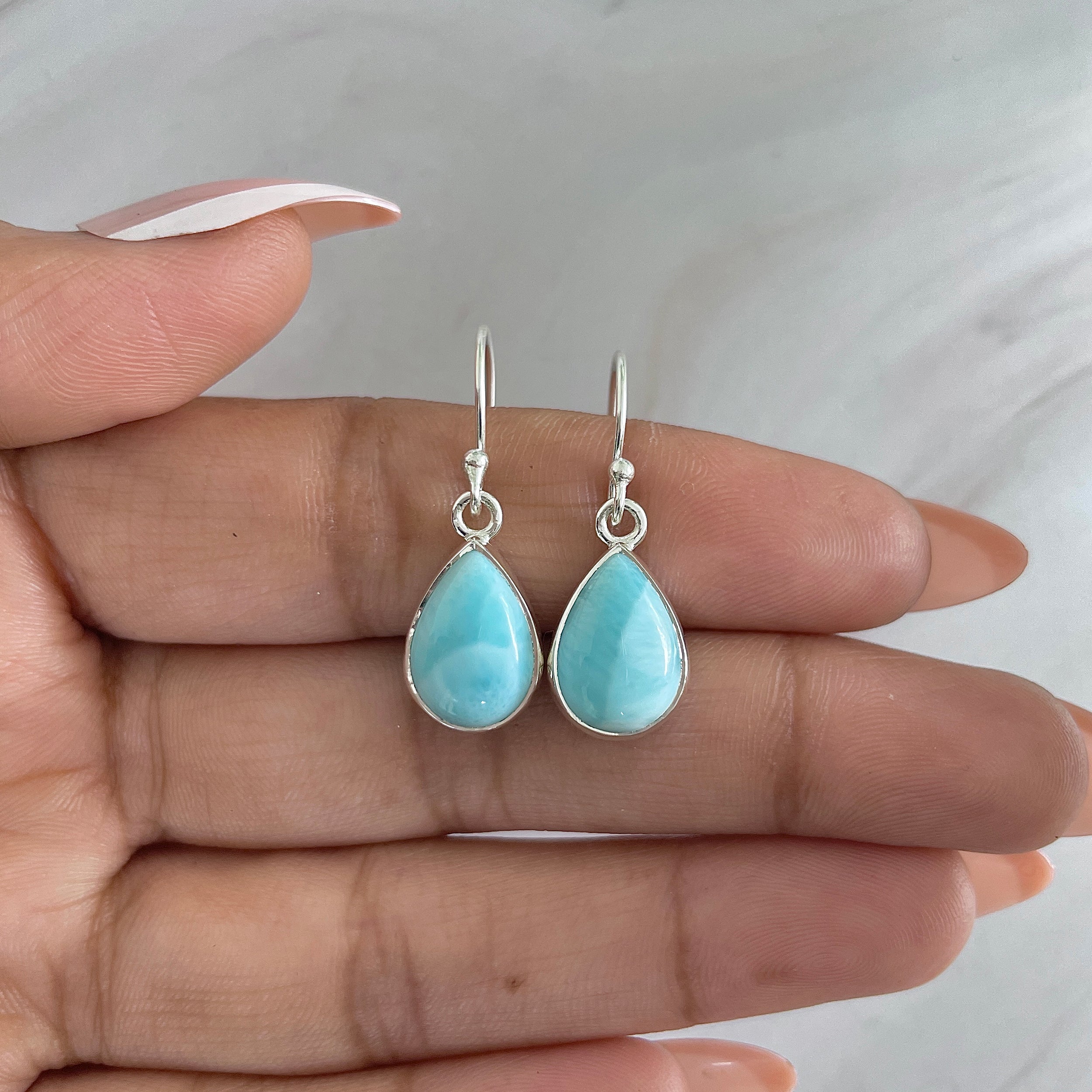 Larimar Earring-(LAR-E-1227.)