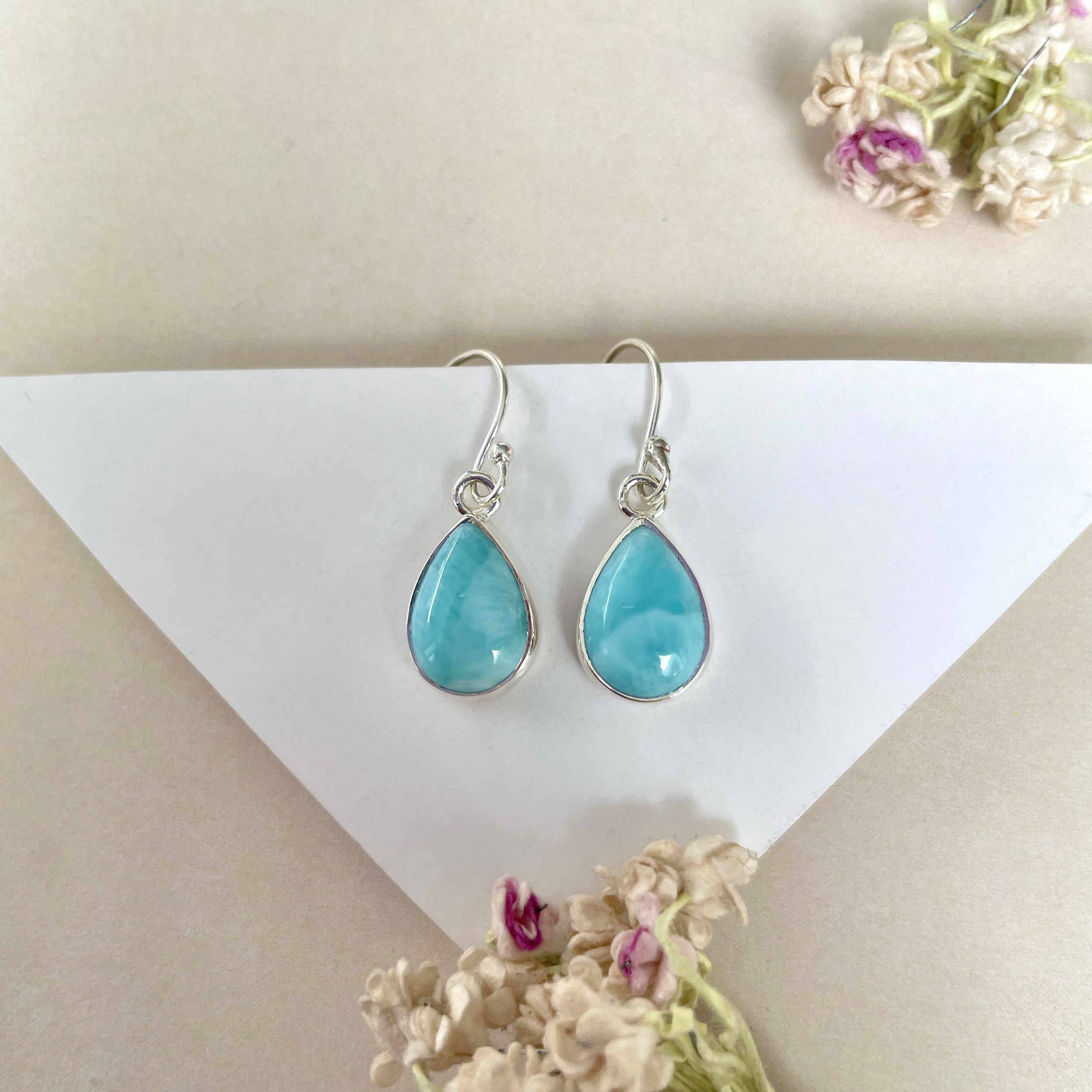 Larimar Earring-(LAR-E-1227.)
