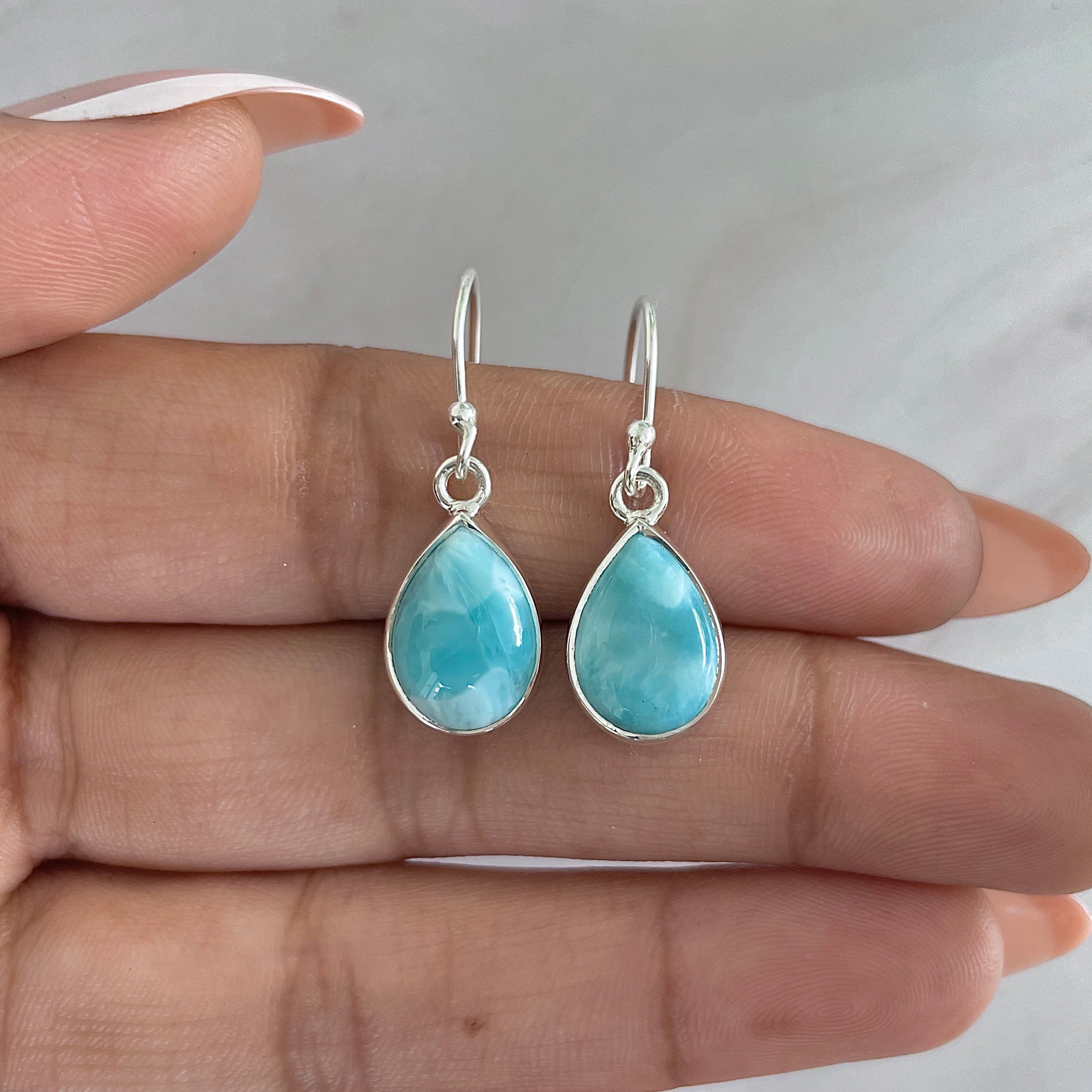 Larimar Earring-(LAR-E-1228.)