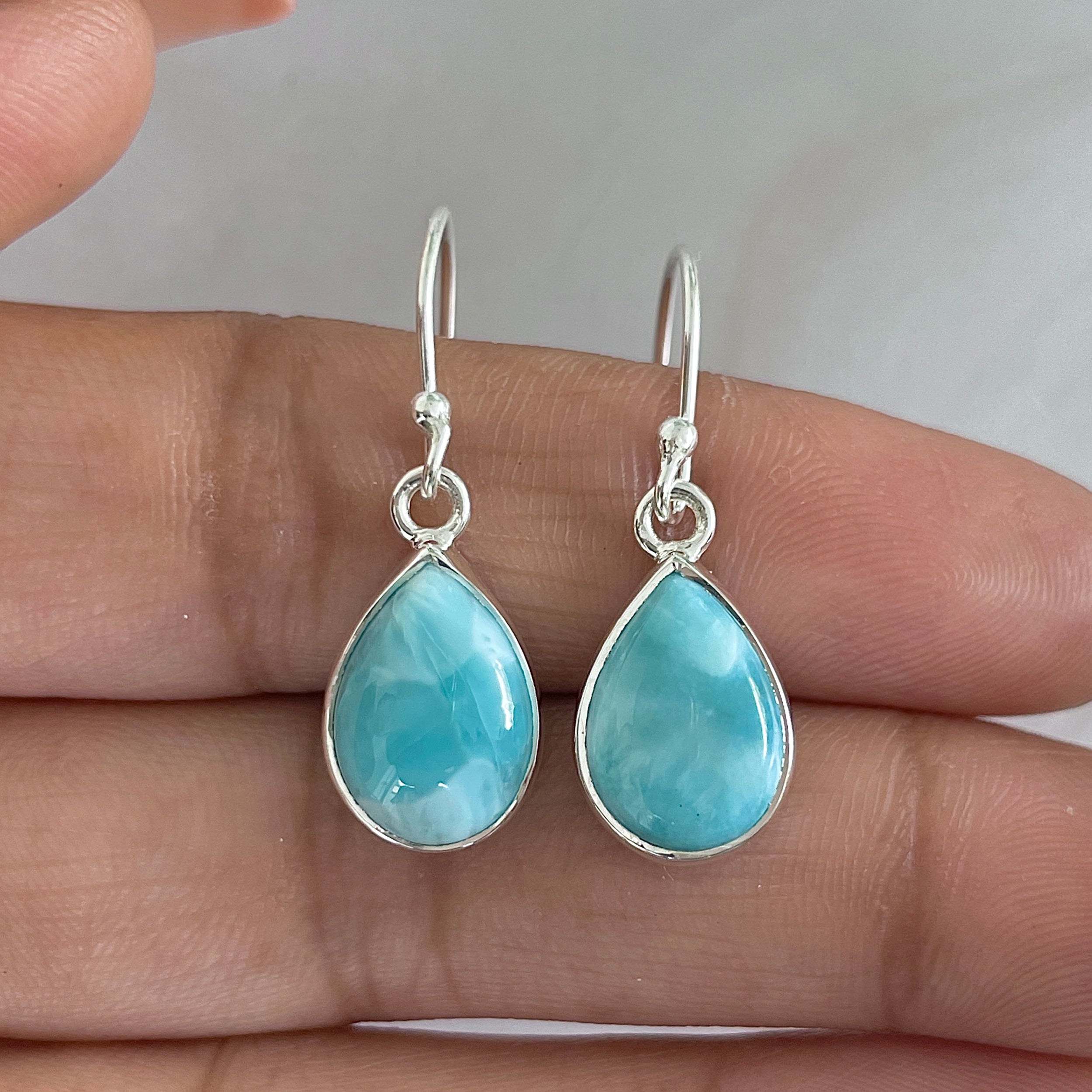 Larimar Earring-(LAR-E-1228.)