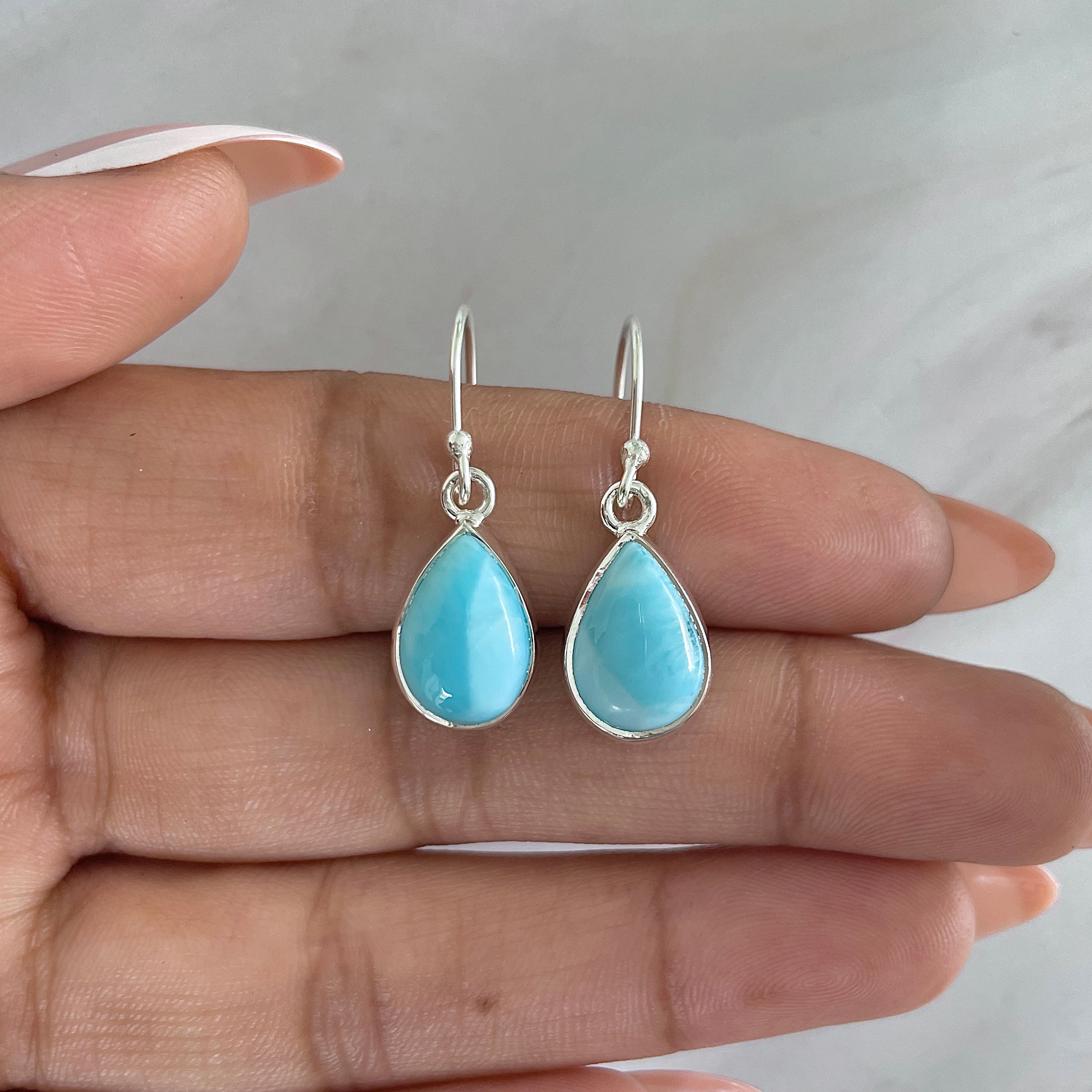 Larimar Earring-(LAR-E-1229.)