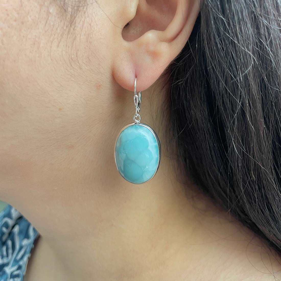 Larimar Earring-(LAR-E-123.)