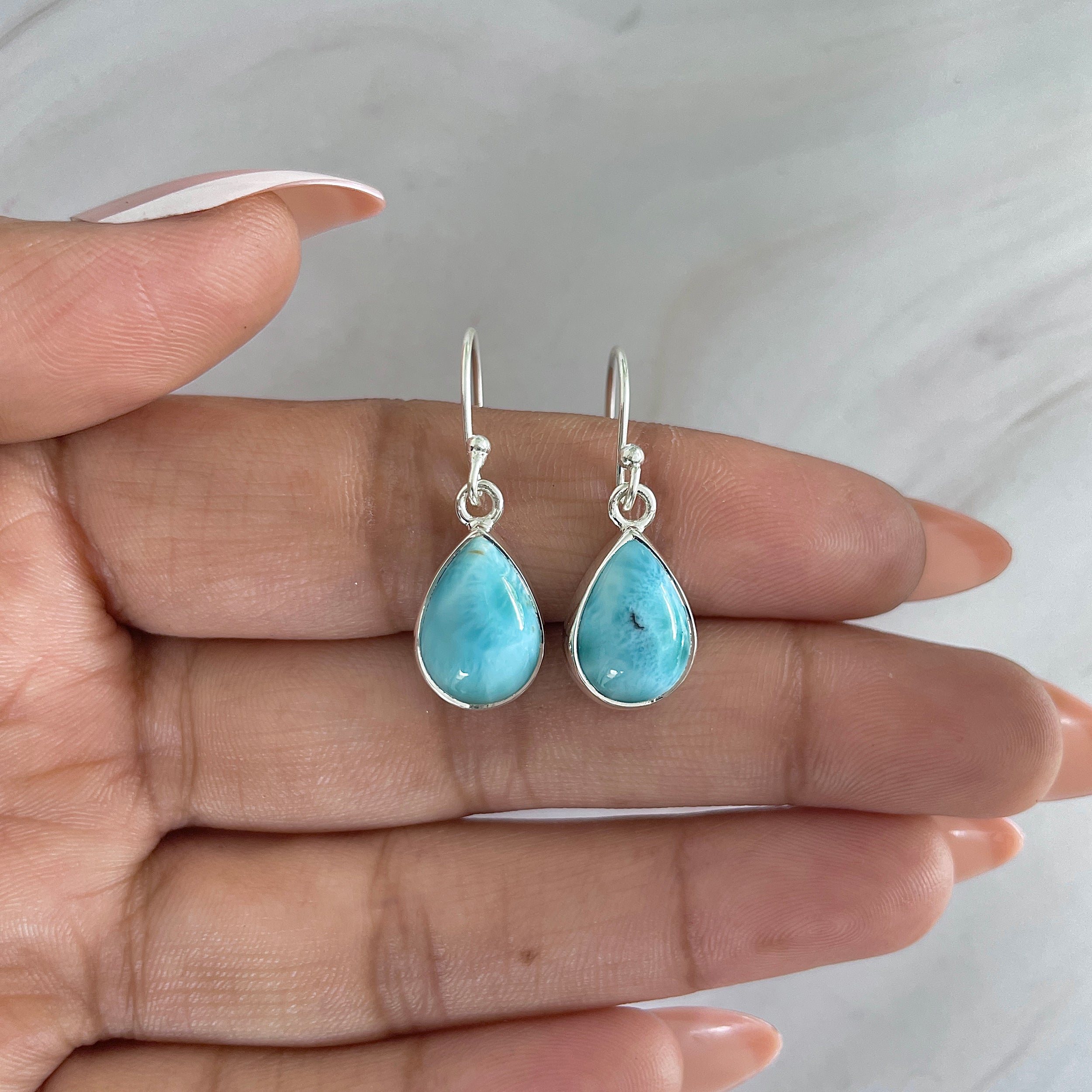Larimar Earring-(LAR-E-1230.)