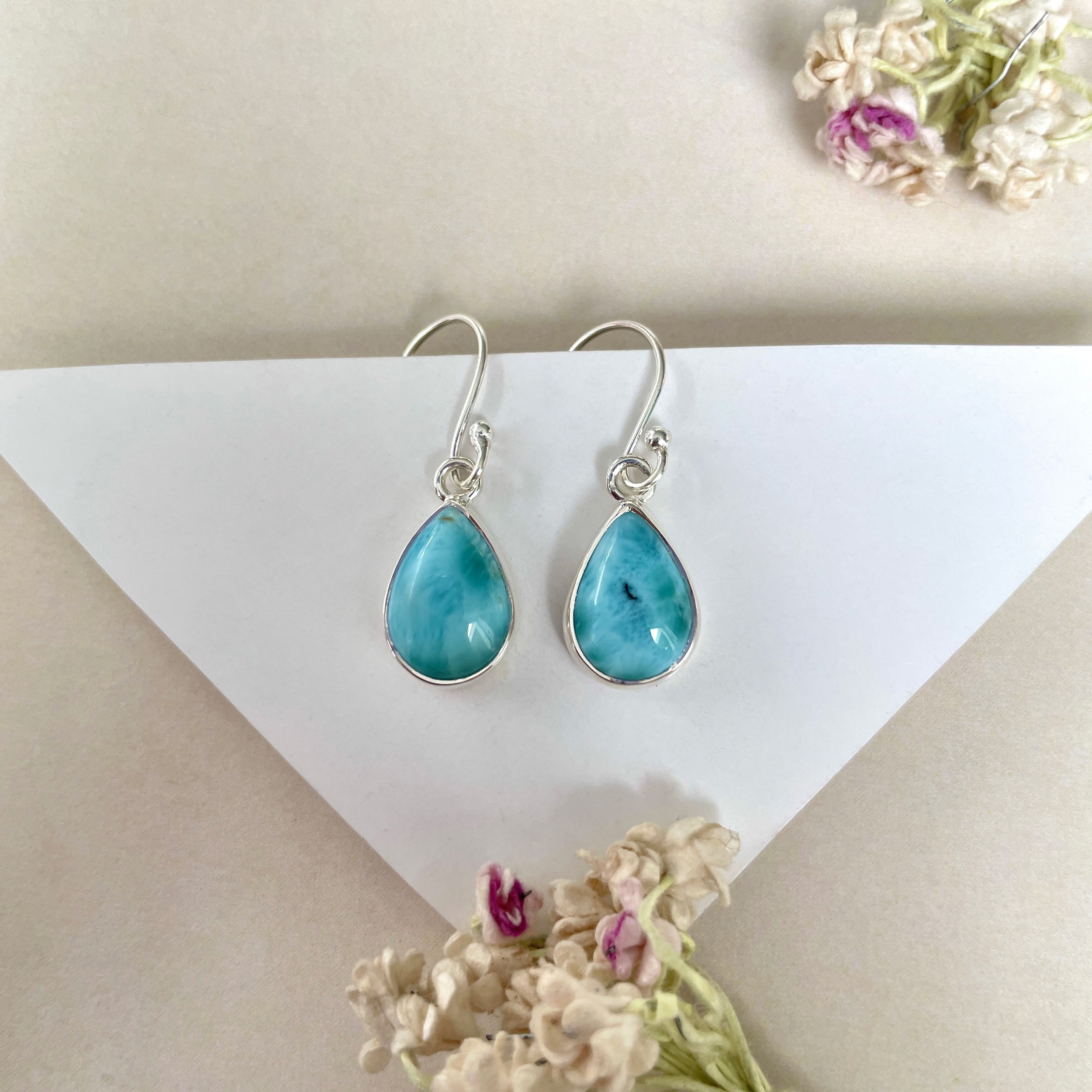Larimar Earring-(LAR-E-1230.)