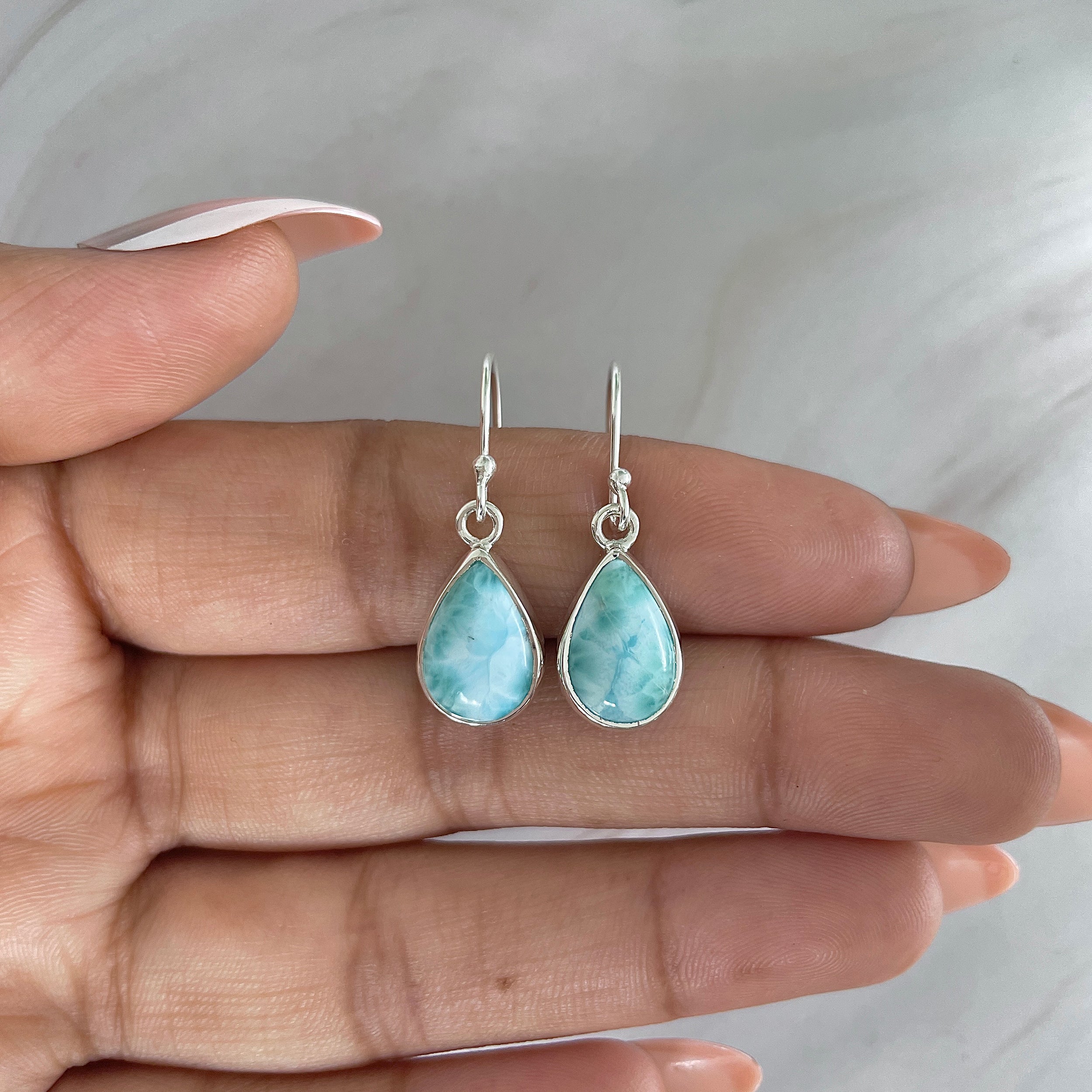 Larimar Earring-(LAR-E-1232.)